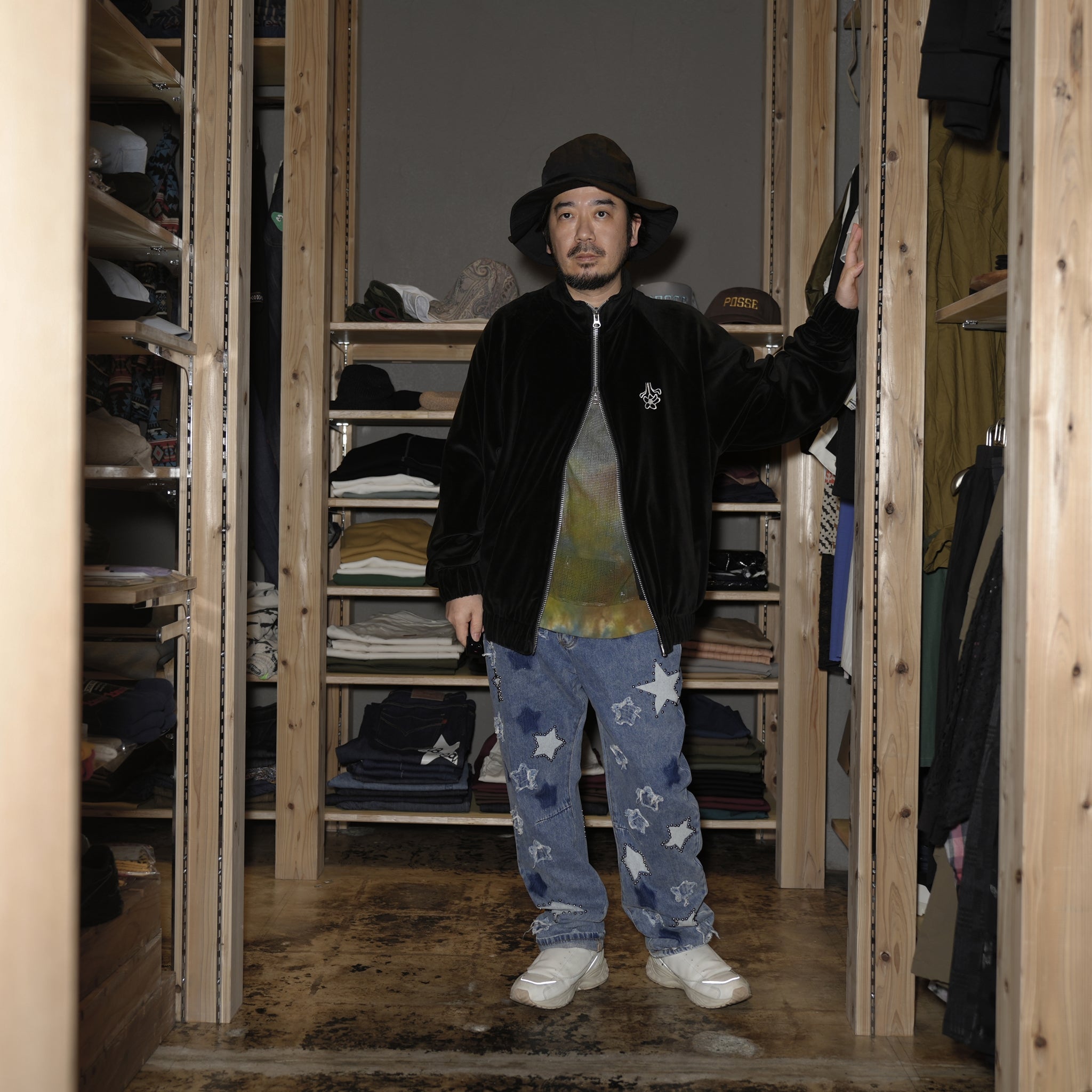 Velor Pile Drivers Jacket – Marigold / Wakaba / Black | AMBERGLEAM