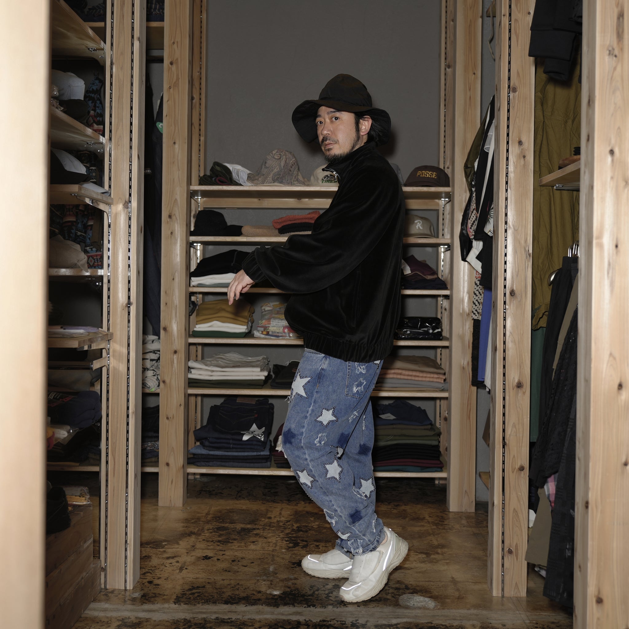 Velor Pile Drivers Jacket – Marigold / Wakaba / Black | AMBERGLEAM