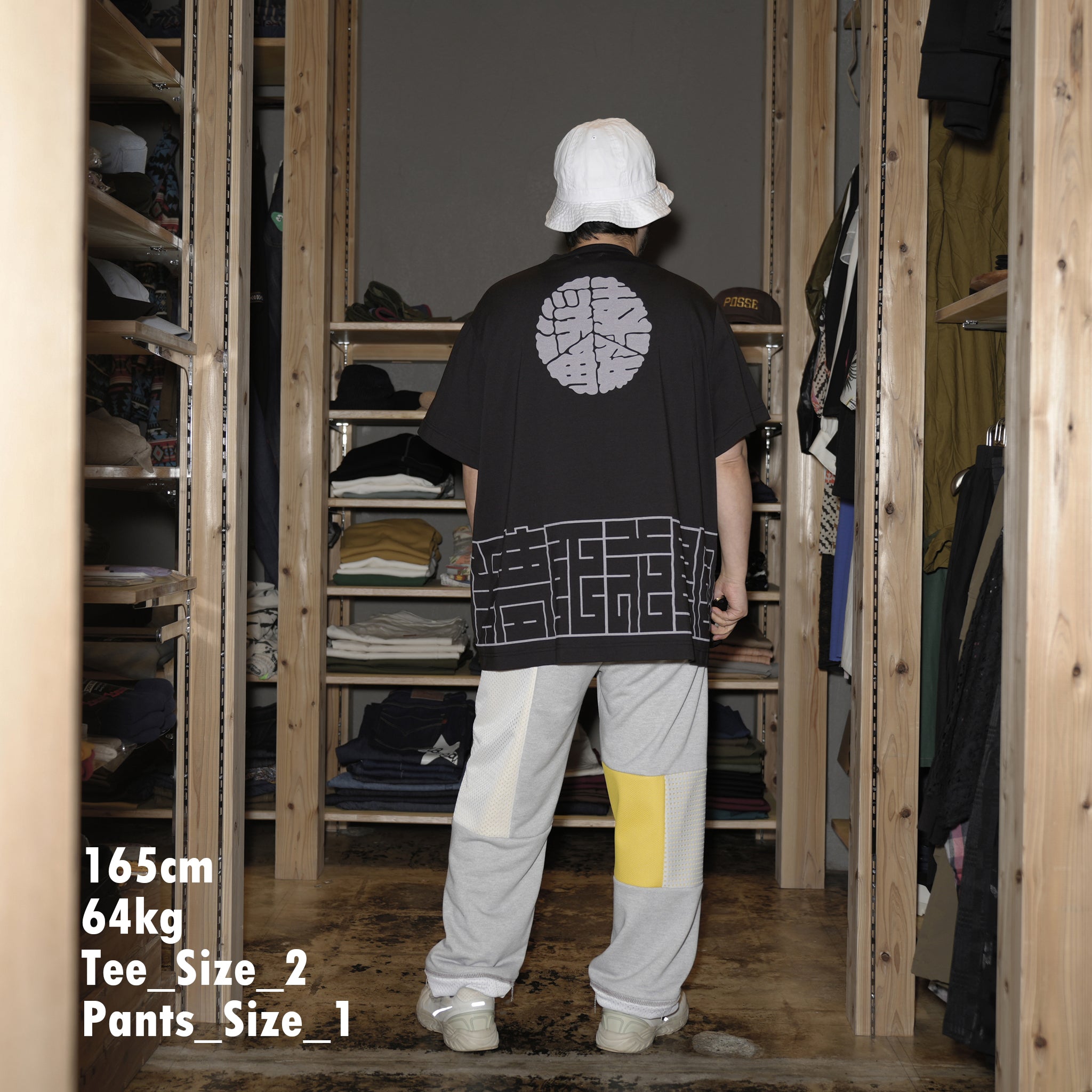 SF24SS-15B | Happi Tee | Color:Black【STOF_ストフ】【archive】