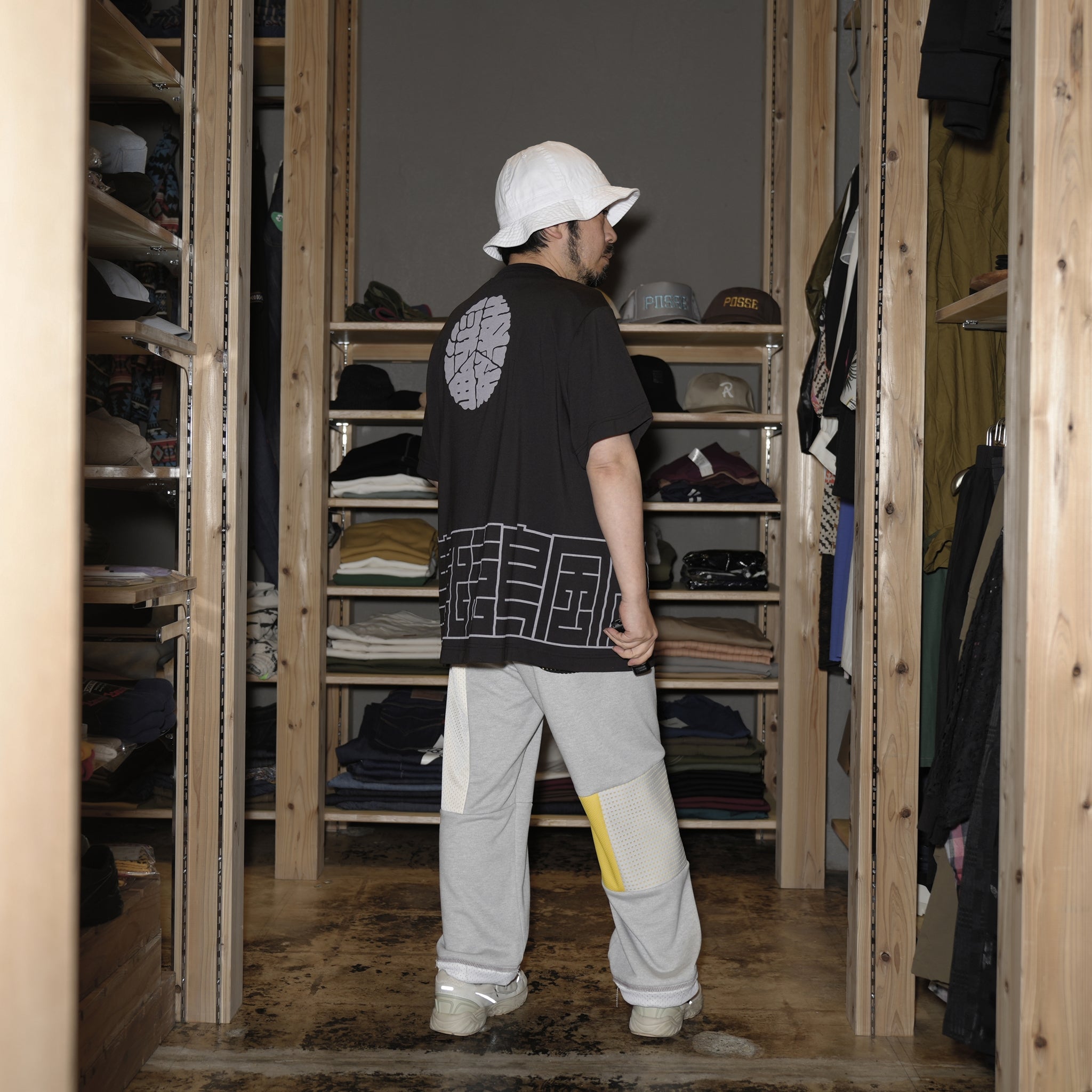 SF24SS-15B | Happi Tee | Color:Black【STOF_ストフ】【archive】