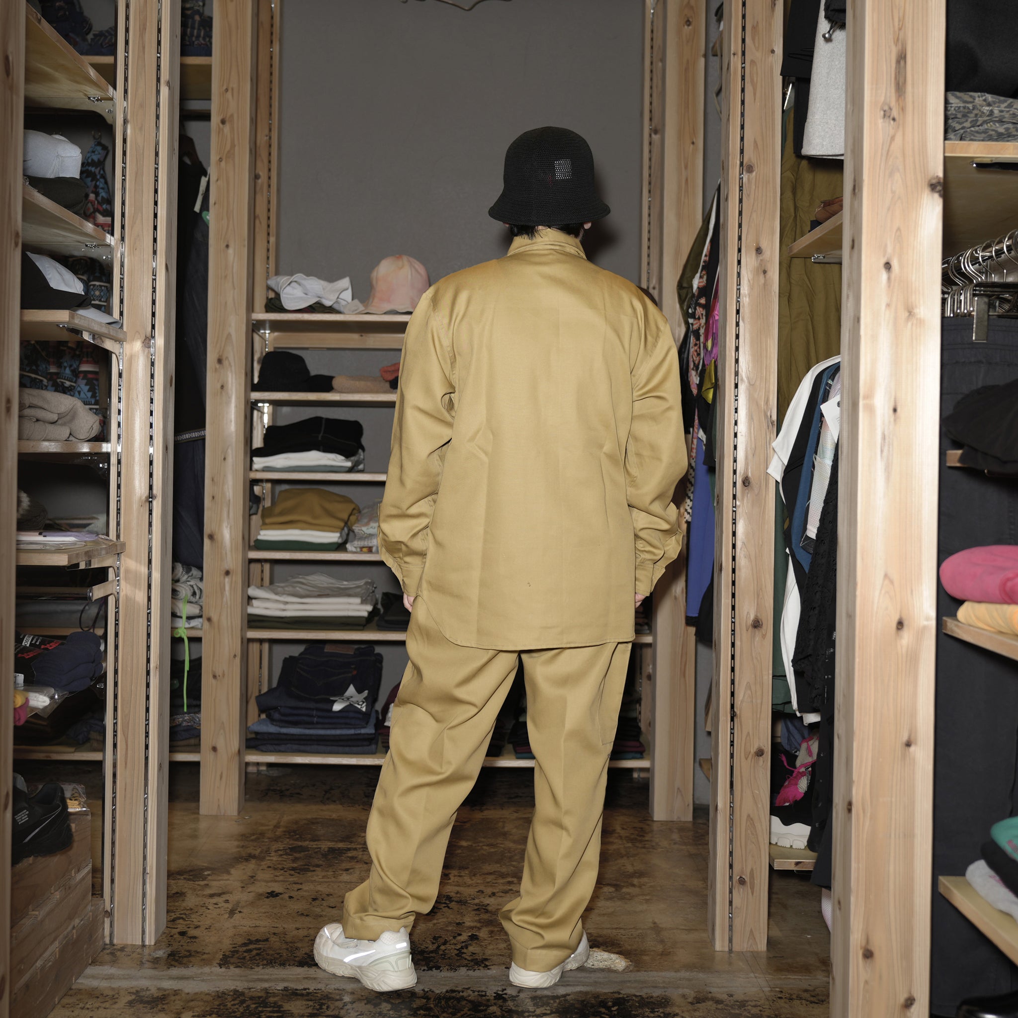 ve2024ss02B | CAMICIA UFFICIO LIMITED FABRIC | Color:Nato Kaki【VECCHI_ベッチ】