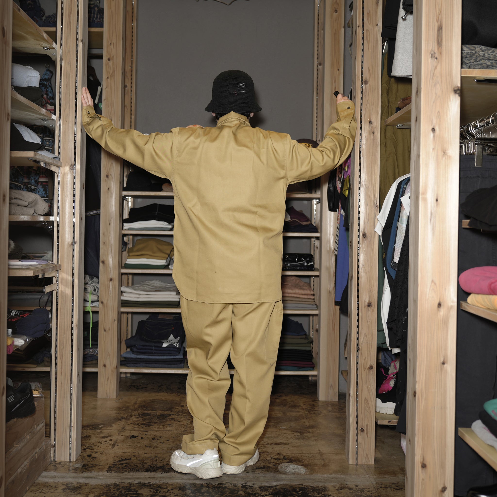 ve2024ss02B | CAMICIA UFFICIO LIMITED FABRIC | Color:Nato Kaki【VECCHI_ベッチ】