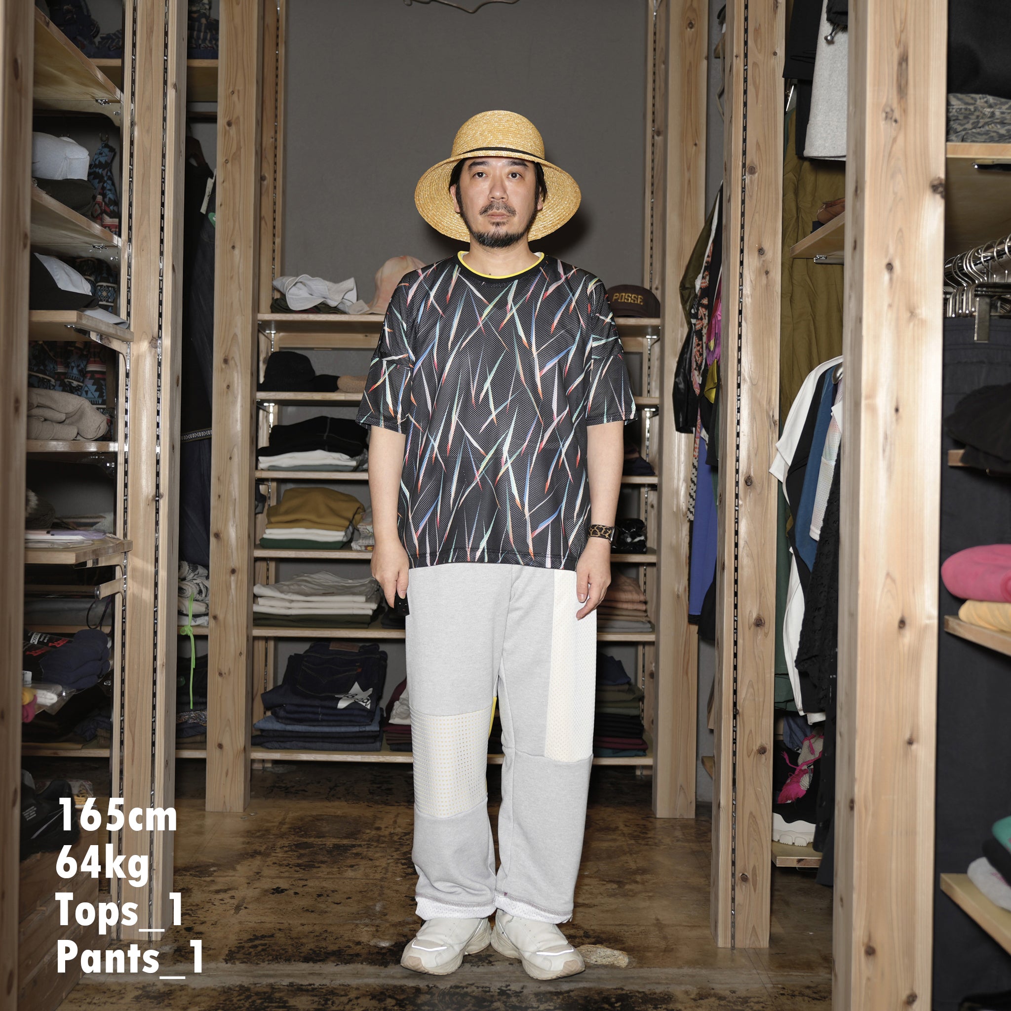 SF24SS-19B | Festival Summer Mesh Tee | Color:Fireworks【STOF_ストフ】【archive】