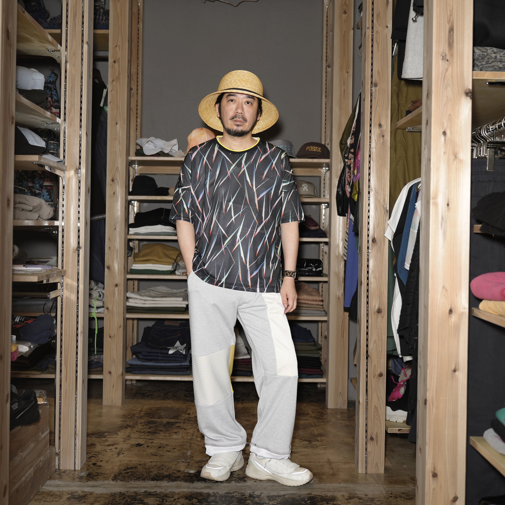 SF24SS-19B | Festival Summer Mesh Tee | Color:Fireworks【STOF_ストフ】【archive】