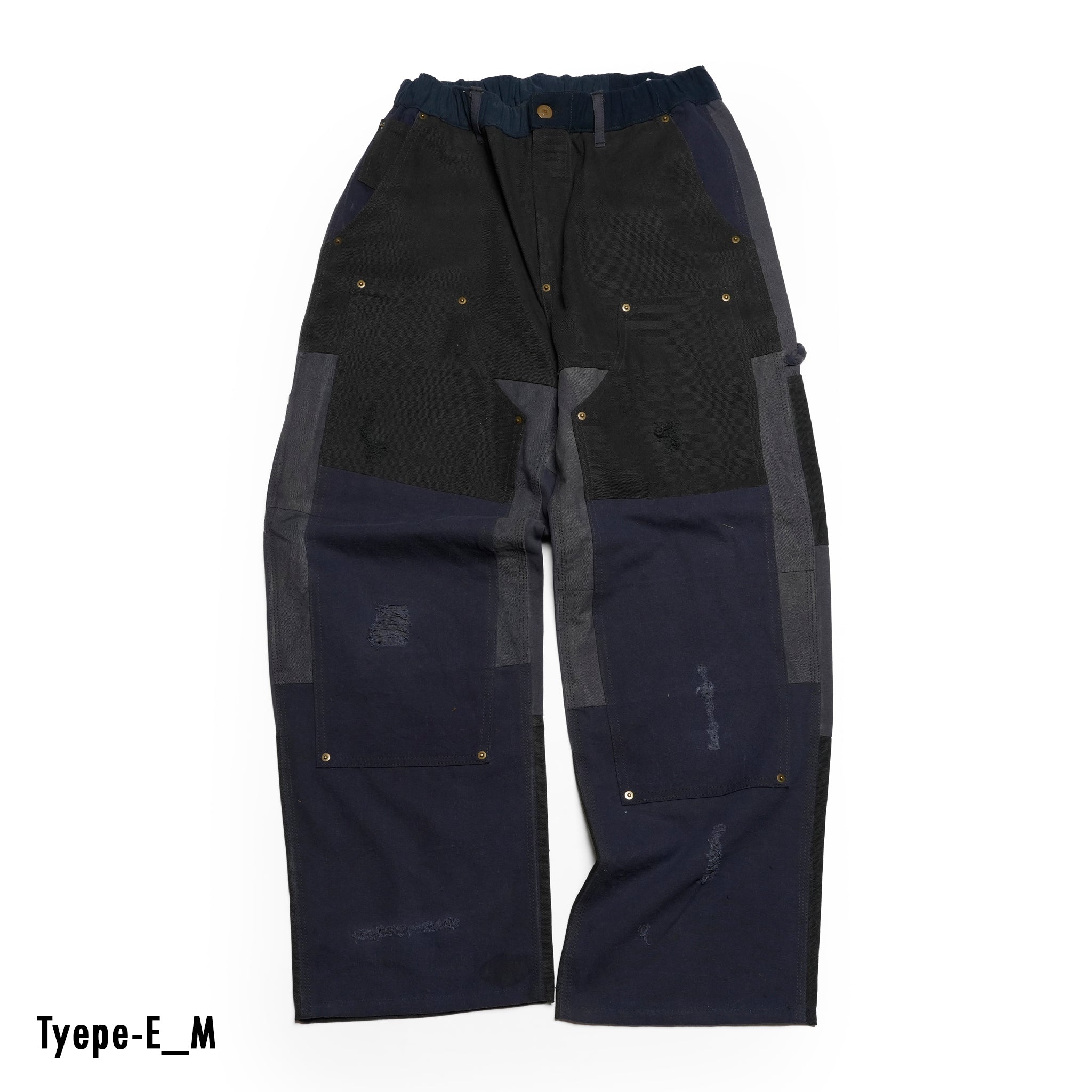 RP2528305_Navy | DAMAGE DOUBLEKNEE PANTS | Color:Navy | Size_M/L/XL【NASNGWAM_ナスングワム】