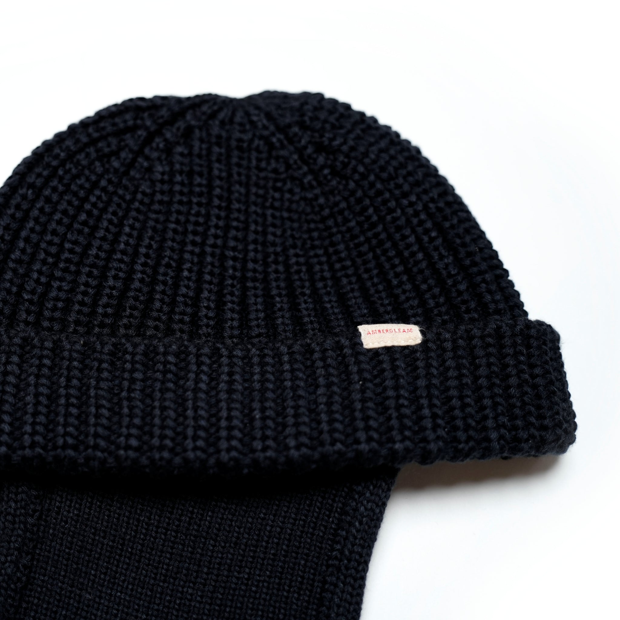 Custom RIB Knit Cap – Black / Olive | Size:Free | AMBERGLEAM