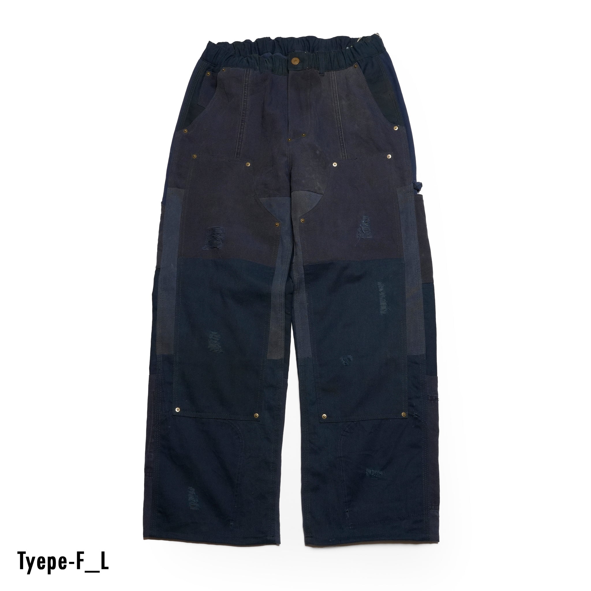 RP2528305_Navy | DAMAGE DOUBLEKNEE PANTS | Color:Navy | Size_M/L/XL【NASNGWAM_ナスングワム】