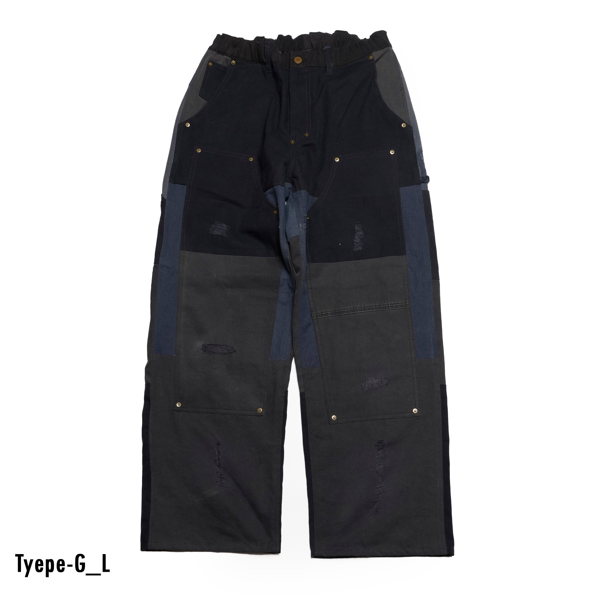 RP2528305_Navy | DAMAGE DOUBLEKNEE PANTS | Color:Navy | Size_M/L/XL【NASNGWAM_ナスングワム】