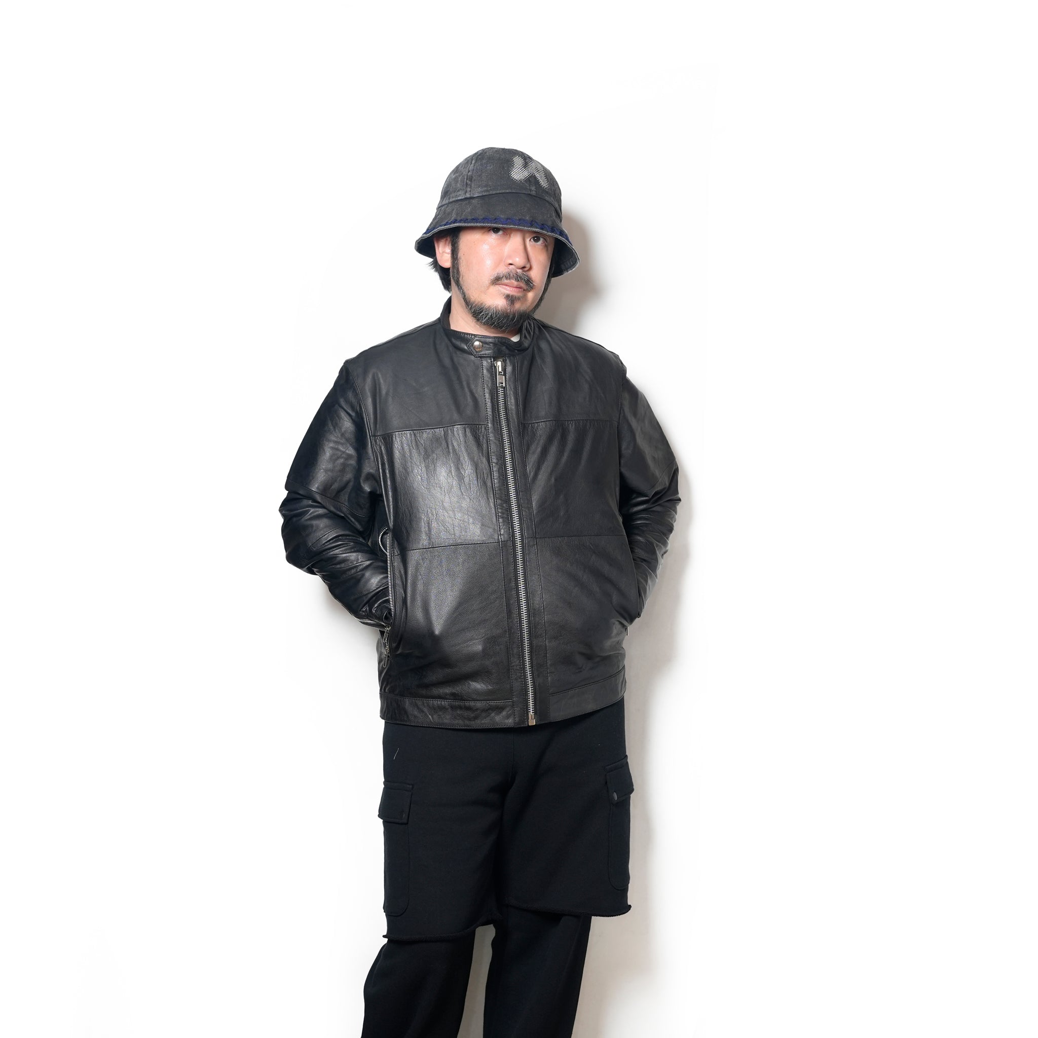 Reproduct Leather Single Riders | Color_Black | No_M-2407651【MODEM DESIGN_モデムデザイン】