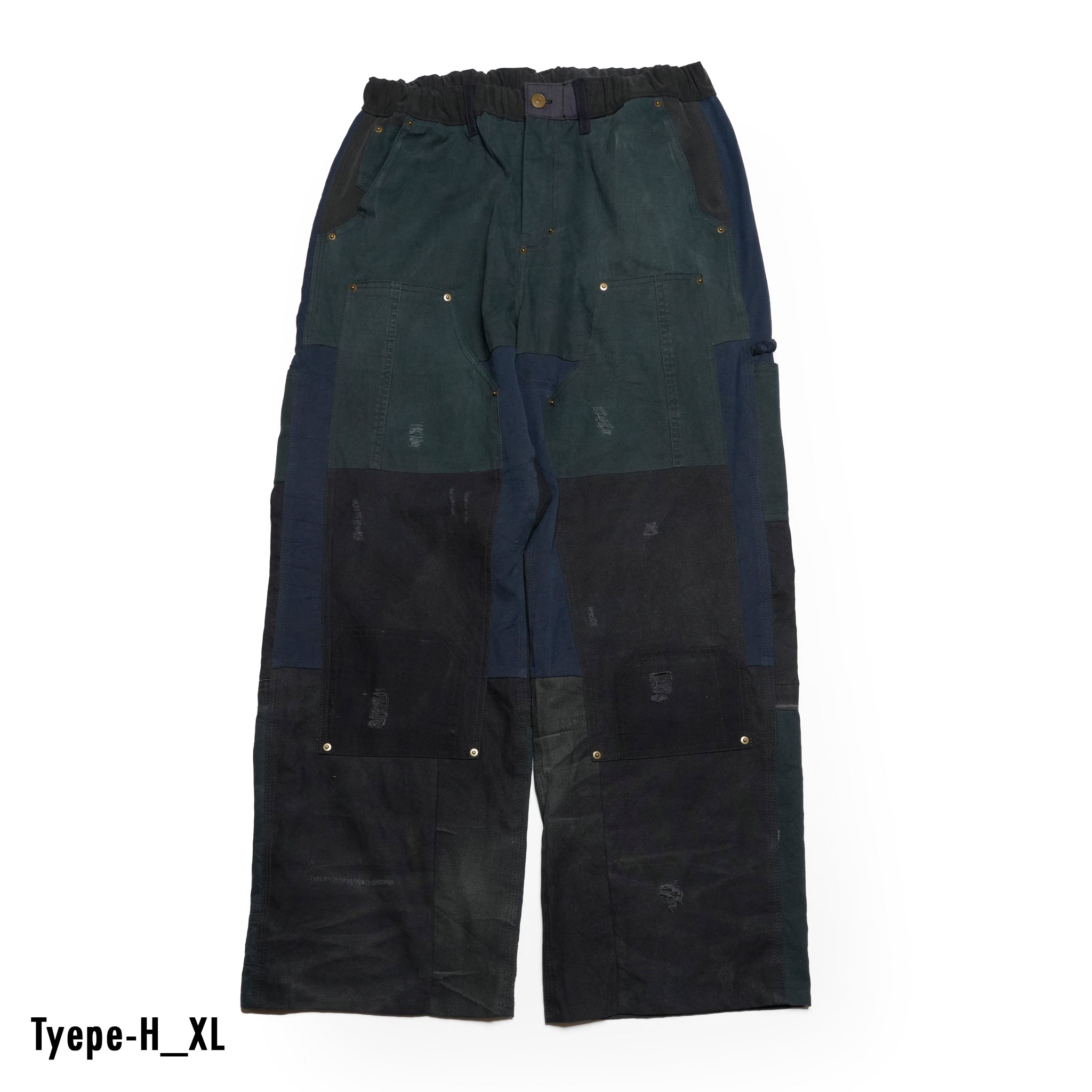 RP2528305_Navy | DAMAGE DOUBLEKNEE PANTS | Color:Navy | Size_M/L/XL【NASNGWAM_ナスングワム】