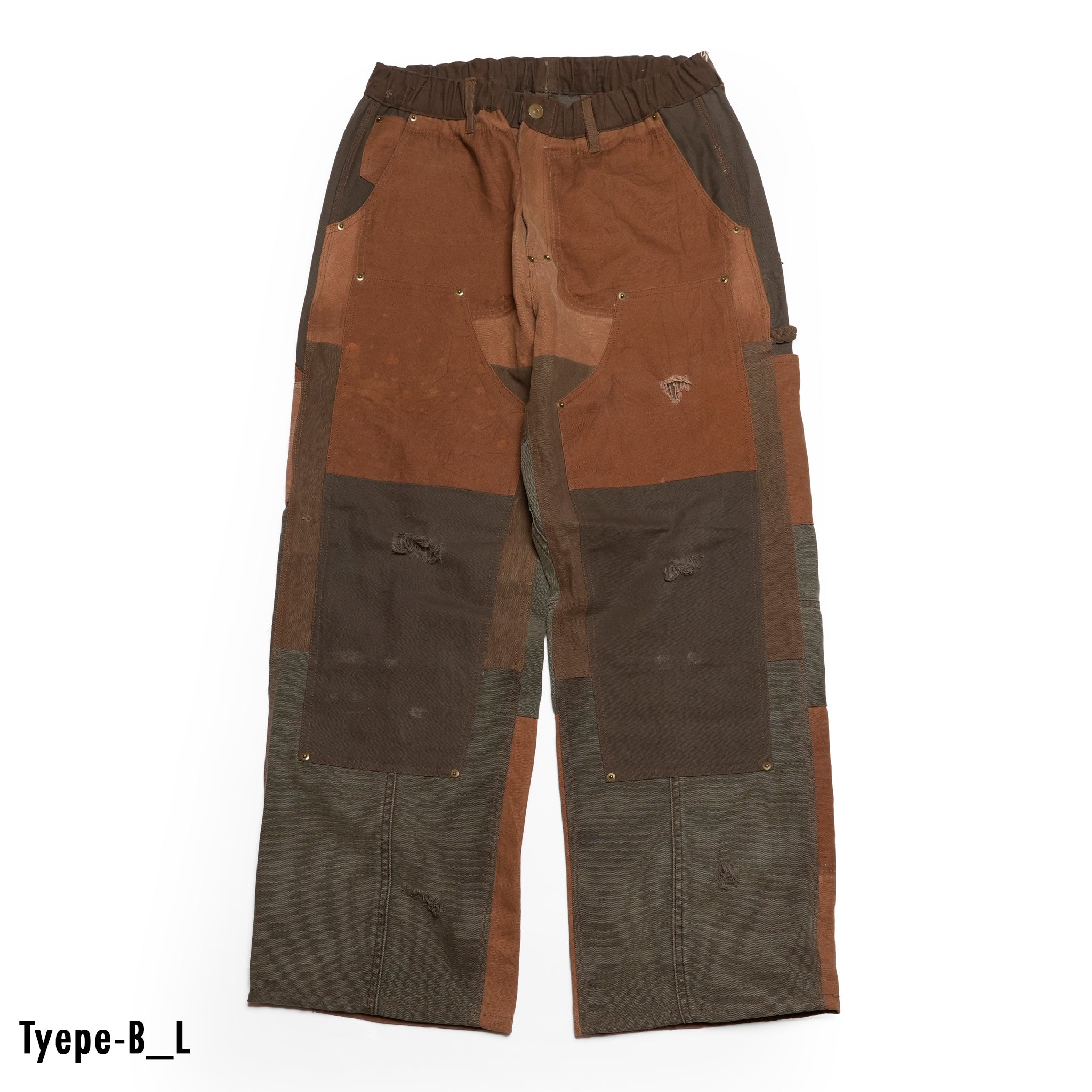 RP2528305_Brown | DAMAGE DOUBLEKNEE PANTS | Color:Brown | Size_M/L/XL【NASNGWAM_ナスングワム】