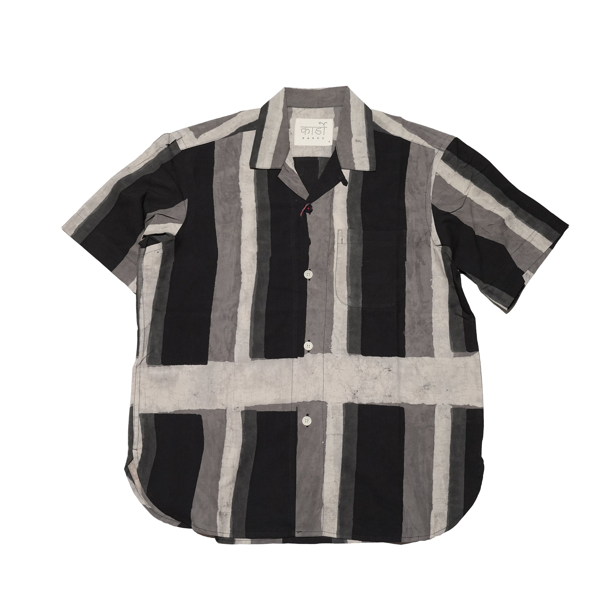 RONEN_bp119 | OVER SIZED CAMP COLLARSS SHIRT | Color:Bp119 Charcoal【KARDO_カルド】