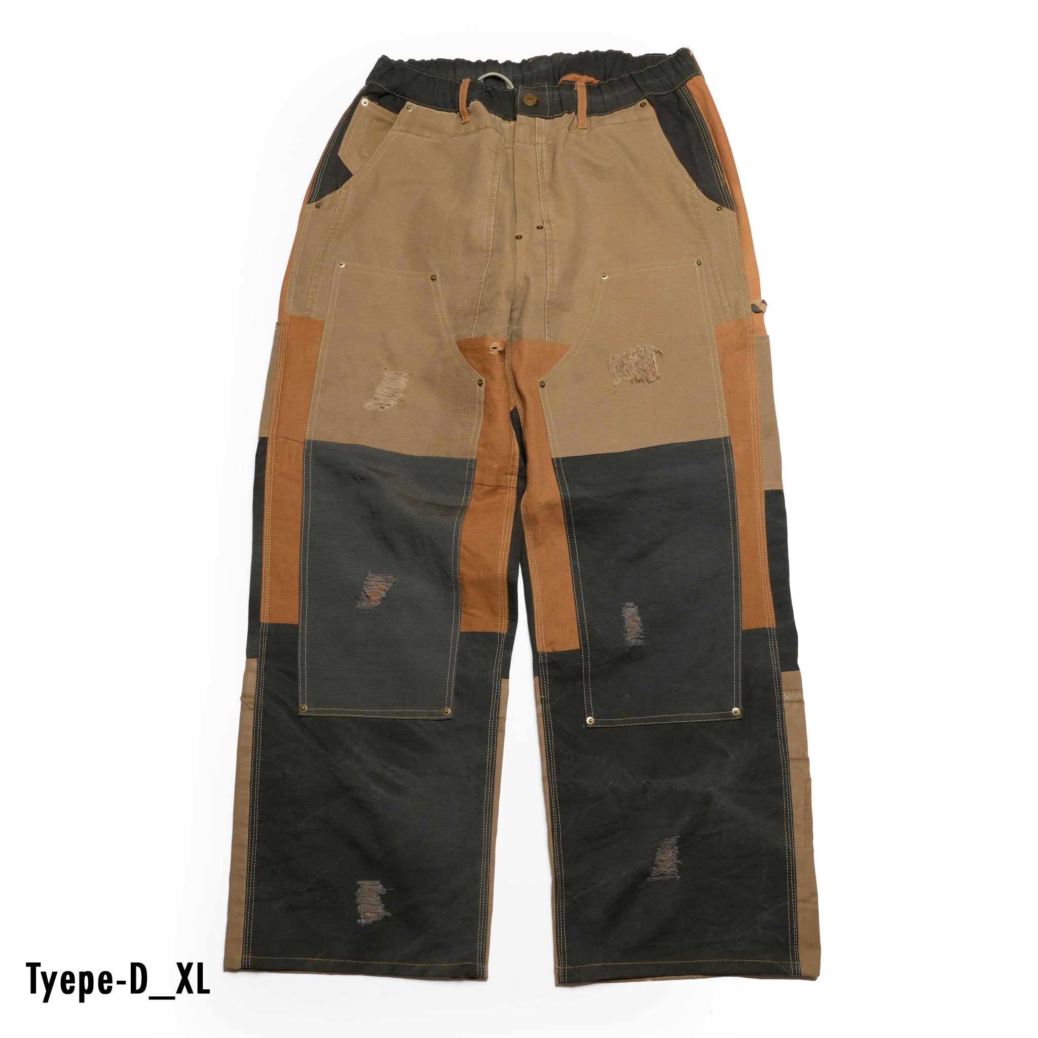 RP2528305_Brown | DAMAGE DOUBLEKNEE PANTS | Color:Brown | Size_M/L/XL【NASNGWAM_ナスングワム】