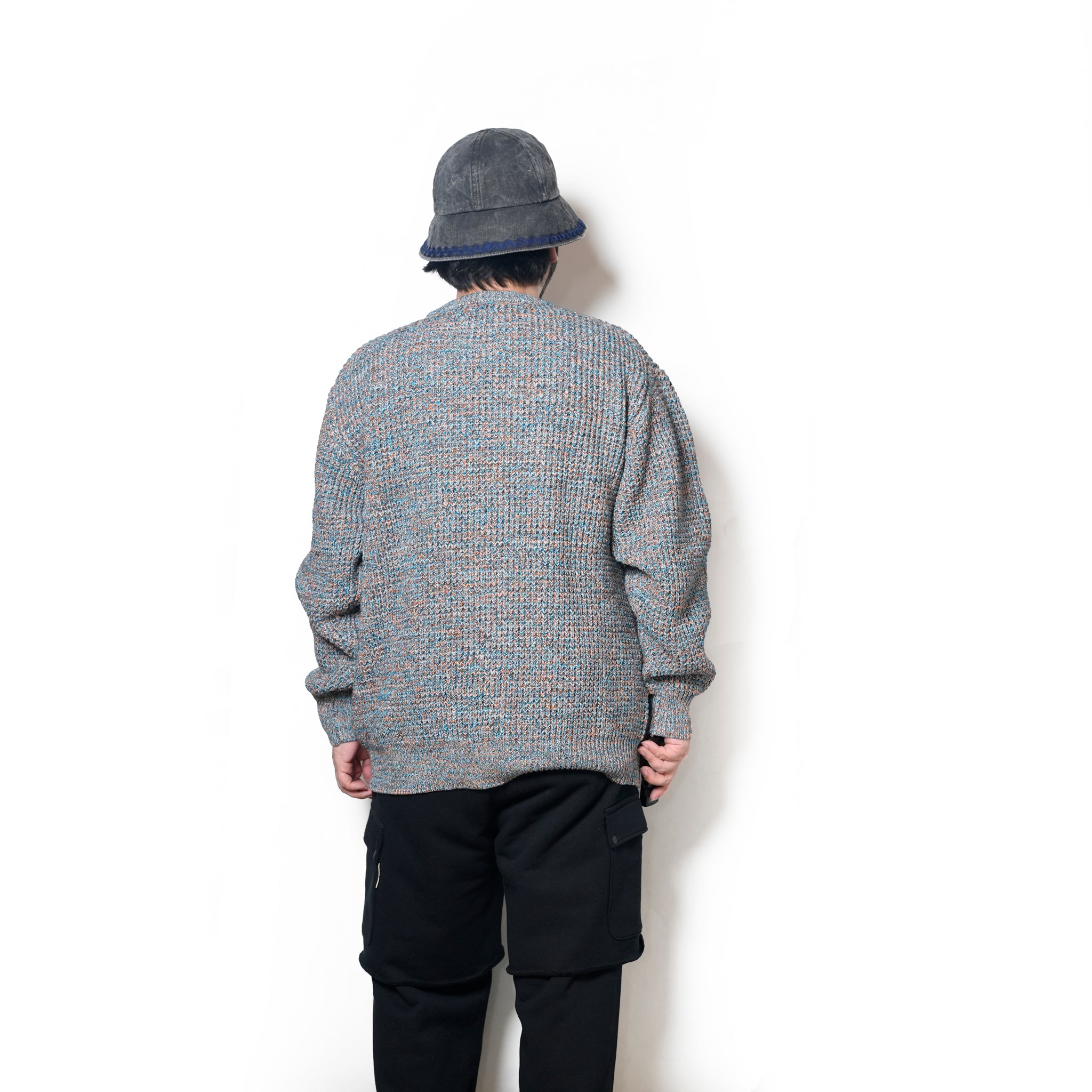 waffle mix crew sweater | Color_Orange | No_sn25f023_orange【SUNNY SPORTS_サニースポーツ】