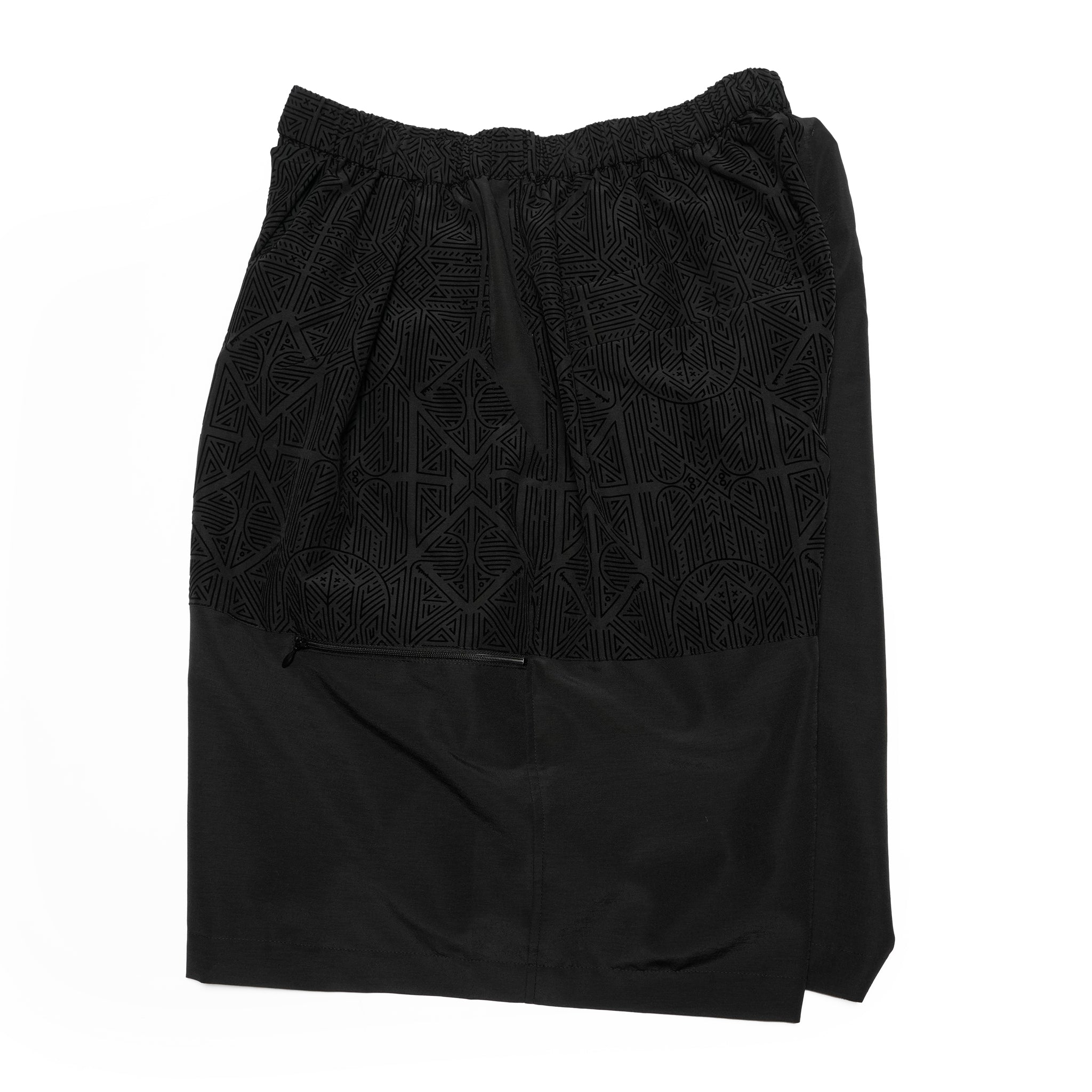 SF25SS-11_Black | Stone Yard Floc Wide Shorts | Color:Black【STOF_ストフ】【archive】