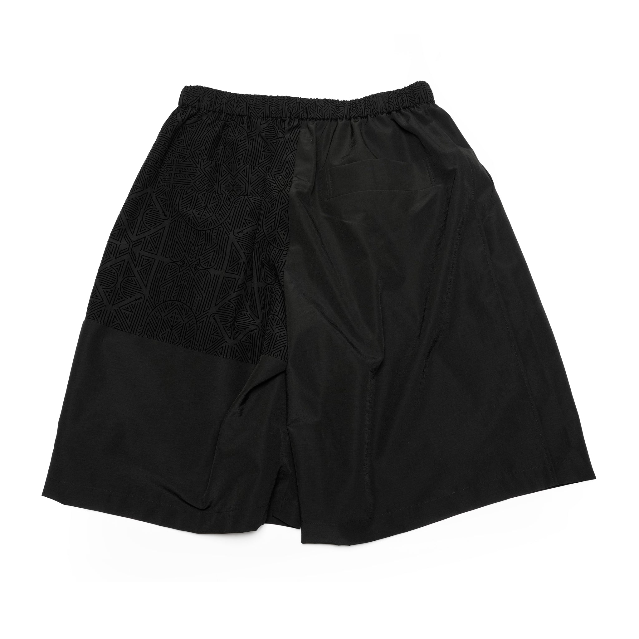 SF25SS-11_Black | Stone Yard Floc Wide Shorts | Color:Black【STOF_ストフ】【archive】