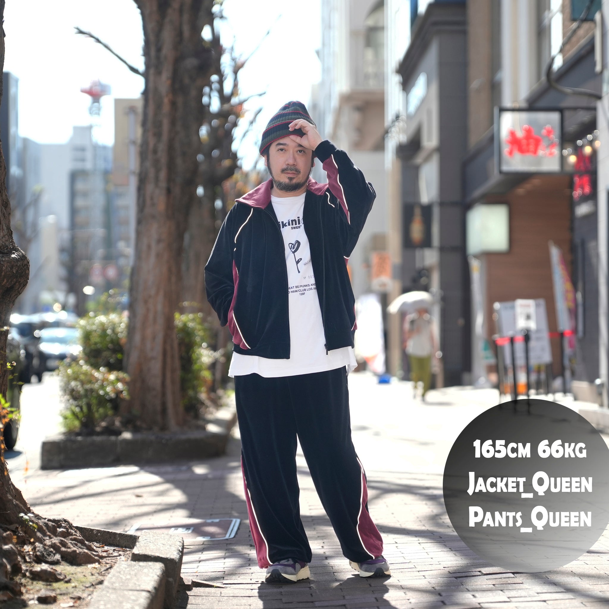 VELOUR TRACK JACKET | Color_Black | No_voo-1242_black【VOO_ヴォー】