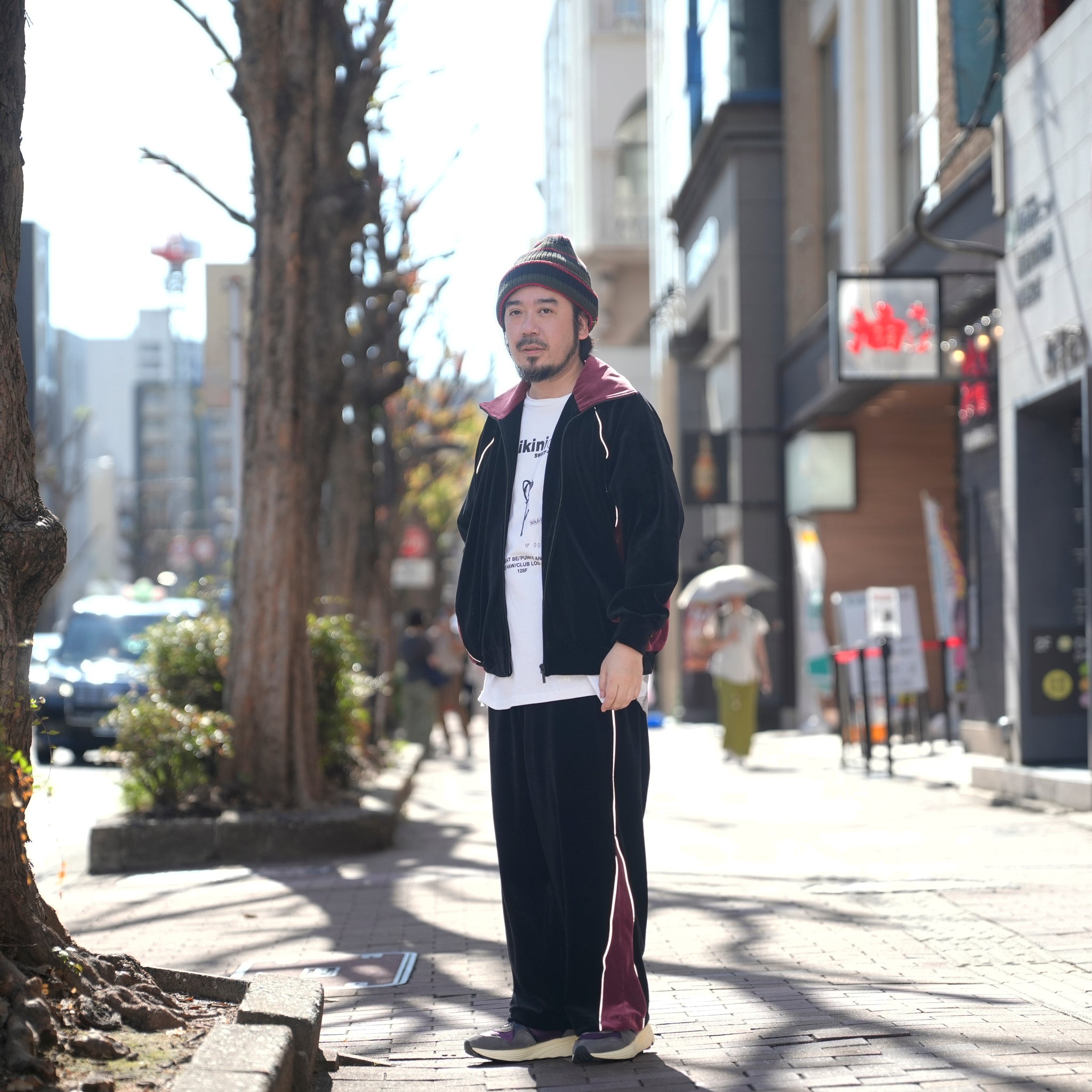 VELOUR TRACK EZ | Color_Black | No_voo-1243_black【VOO_ヴォー】