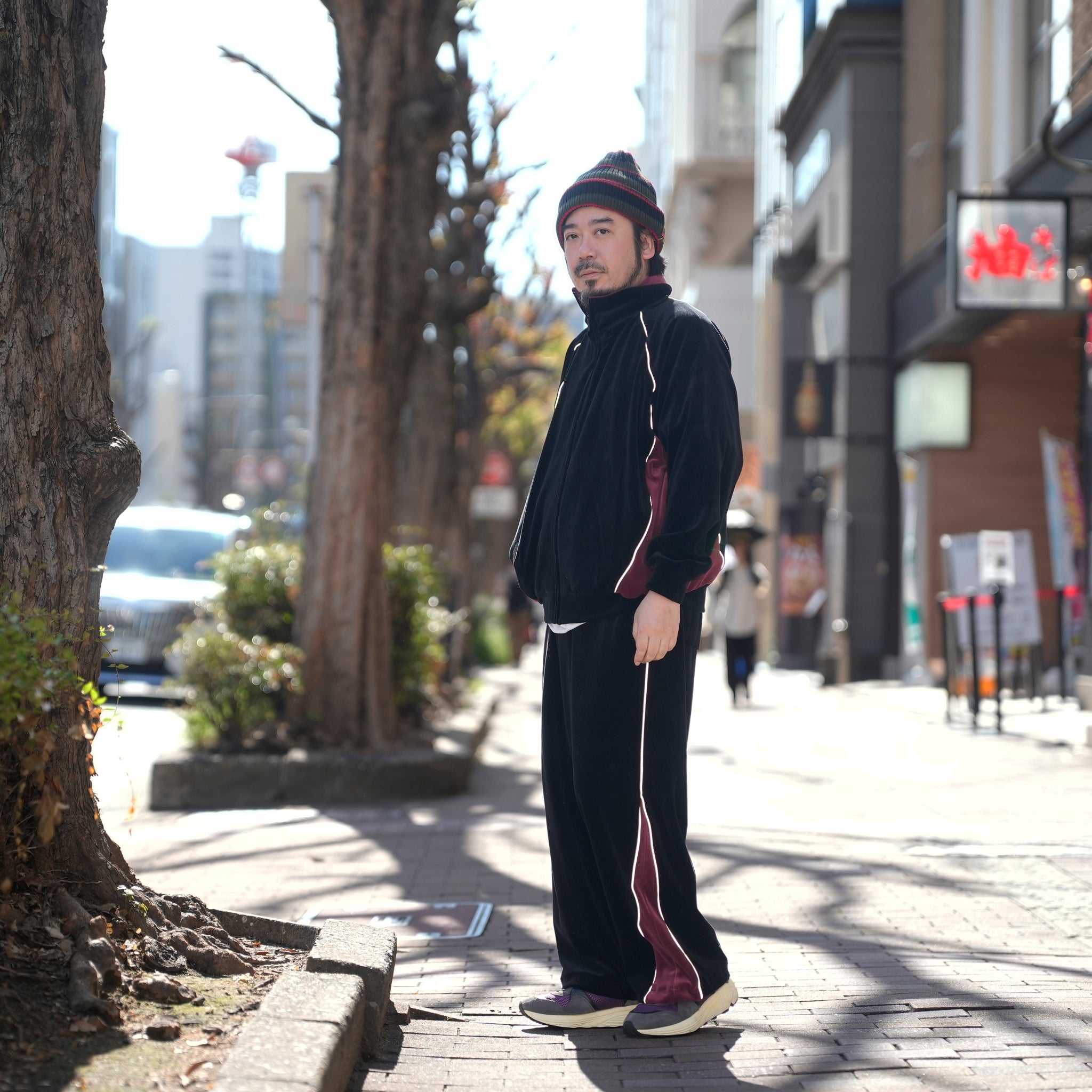 VELOUR TRACK EZ | Color_Black | No_voo-1243_black【VOO_ヴォー】