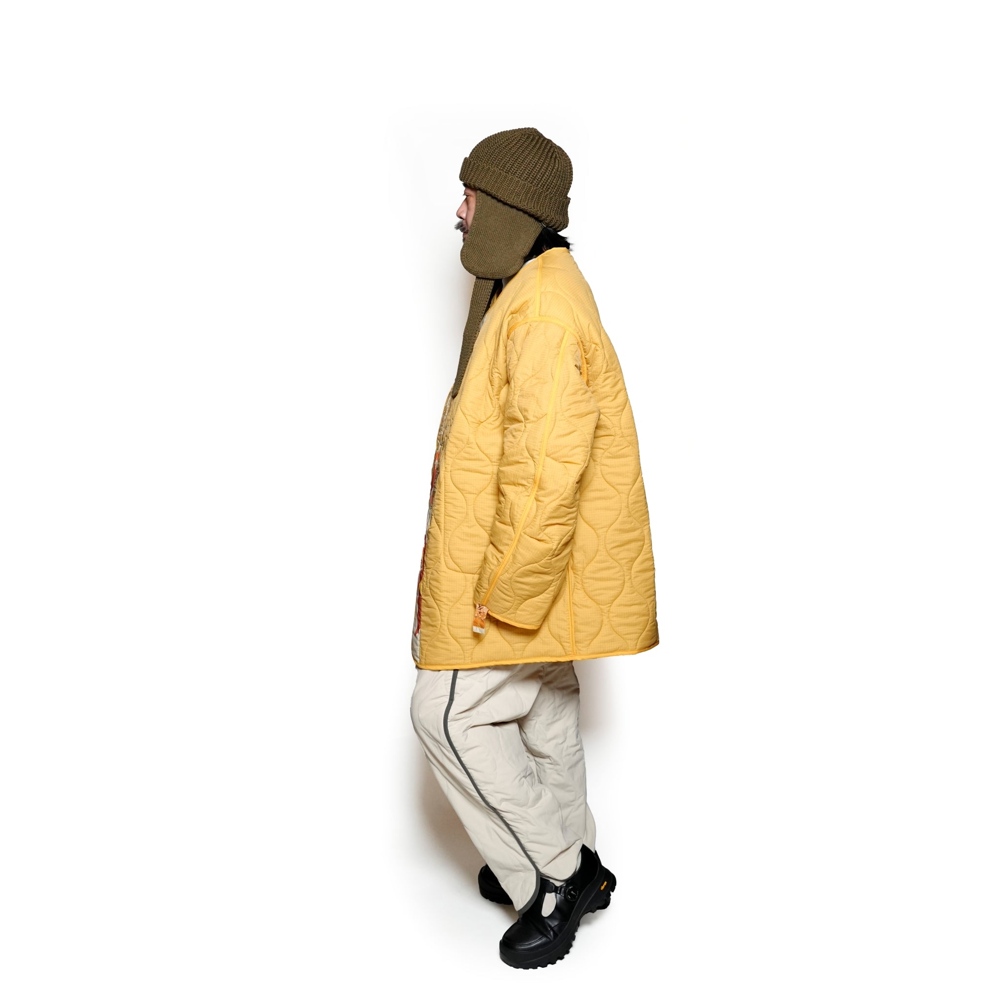 G63101_MU.YE | REVERSIBLE QUILT LONG LINER JACKET-MU.YE【GORT_ゴート】【archive】