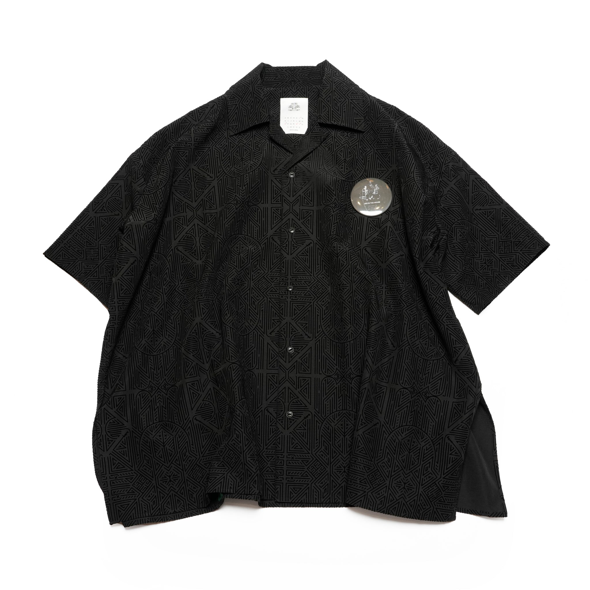 SF25SS-08_Black | Stone Yard Floc Shirt | Color:Black【STOF_ストフ】【archive】