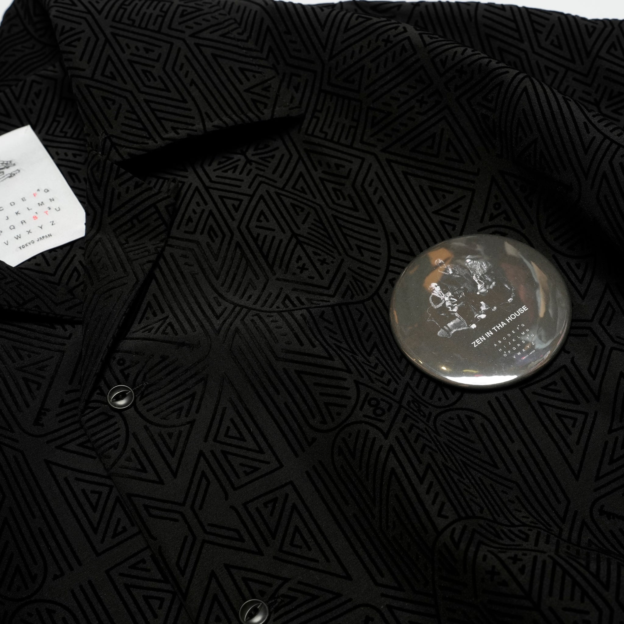 SF25SS-08_Black | Stone Yard Floc Shirt | Color:Black【STOF_ストフ】【archive】