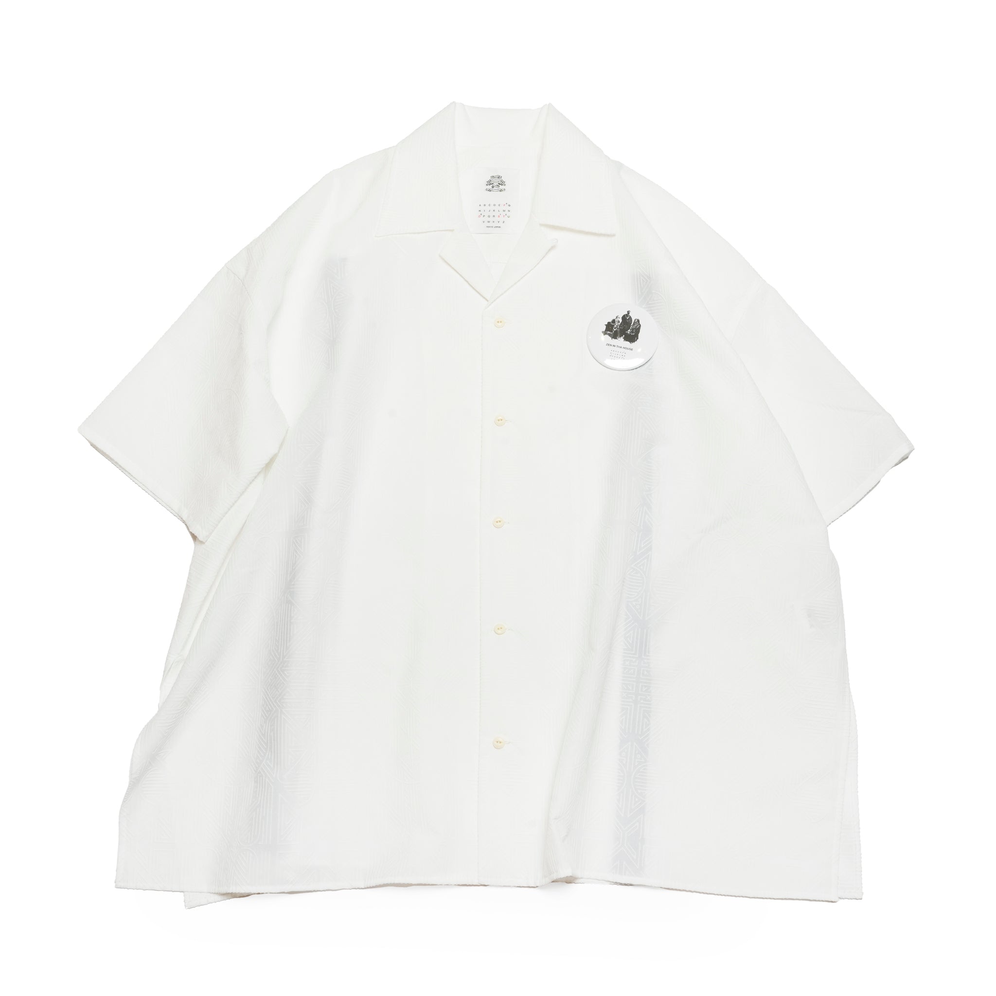 SF25SS-08_White | Stone Yard Floc Shirt | Color:White【STOF_ストフ】【archive】