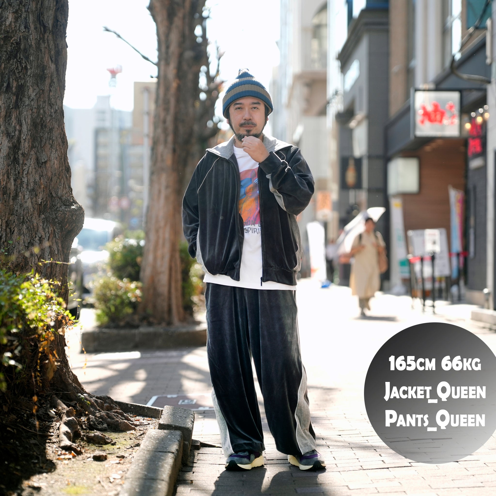 VELOUR TRACK JACKET | Color_Charcoal | No_voo-1242_charcoal【VOO_ヴォー】