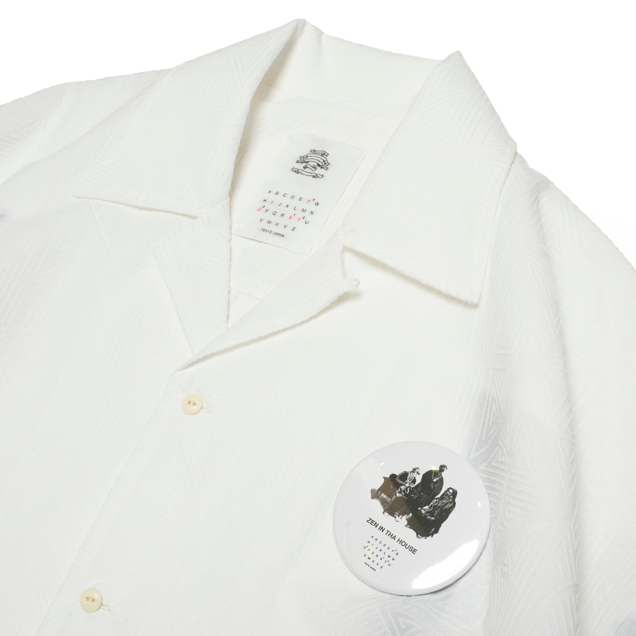 SF25SS-08_White | Stone Yard Floc Shirt | Color:White【STOF_ストフ】【archive】