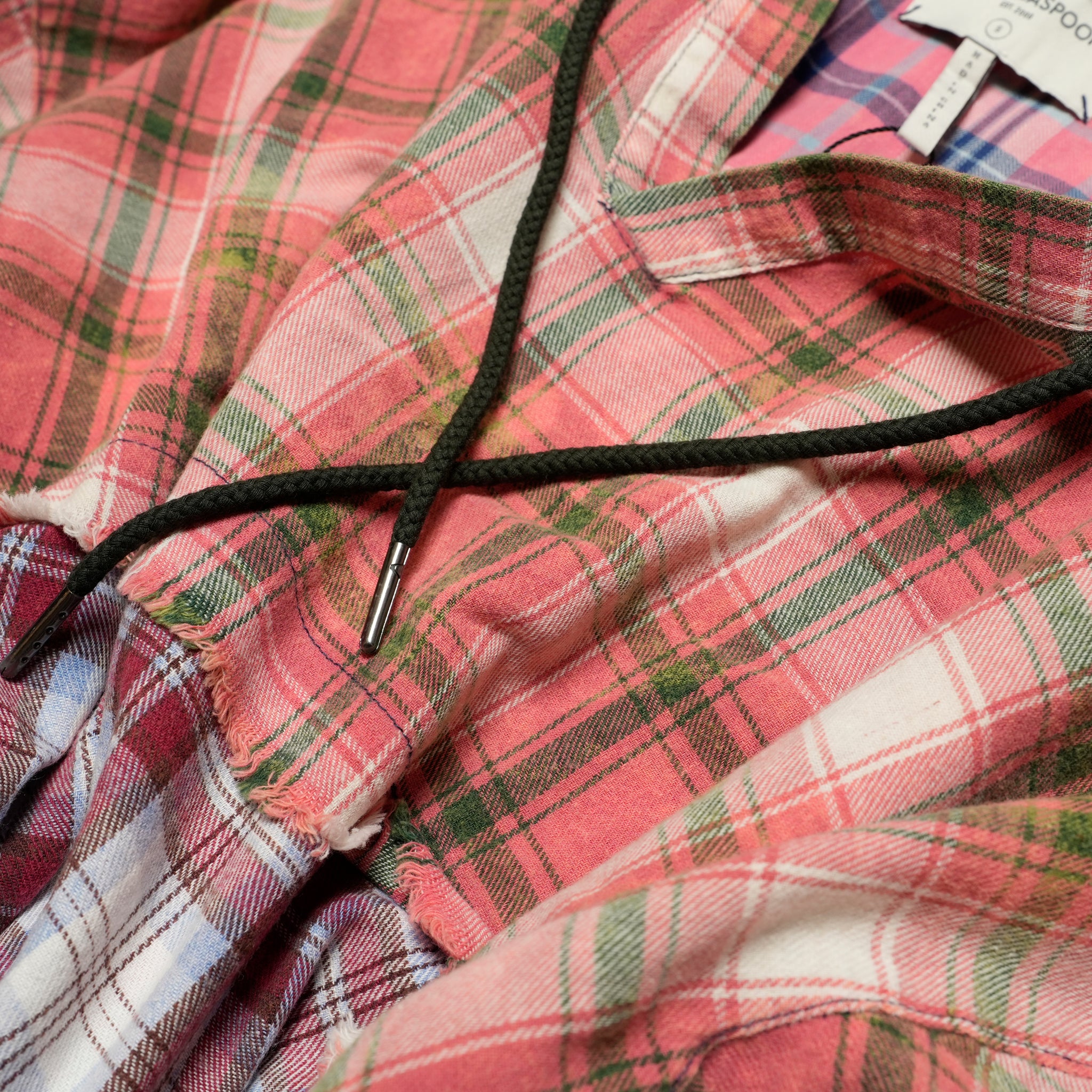 26838D_Multi | ACID WASH FLANNEL HOODED SHIRT | Color:Multi【ONE TEASPOON_ワンティースプーン】