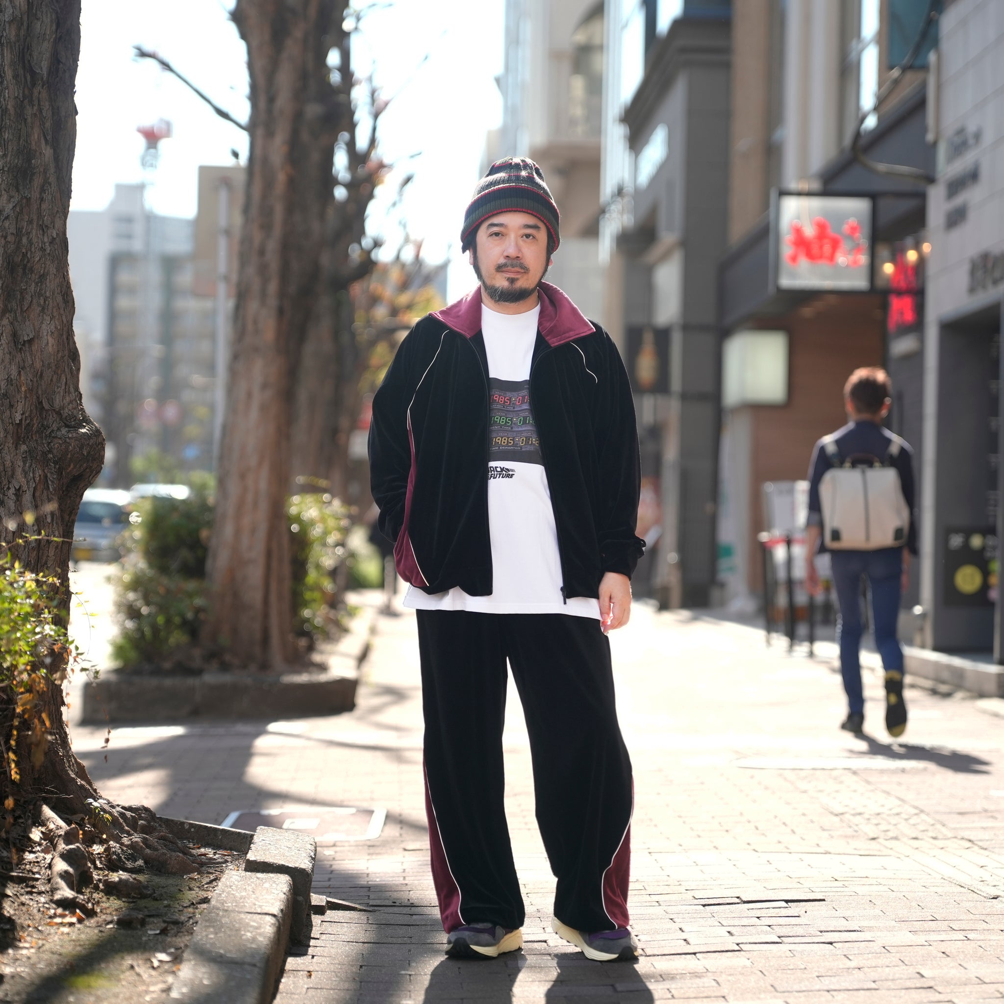 VELOUR TRACK JACKET | Color_Black | No_voo-1242_black【VOO_ヴォー】