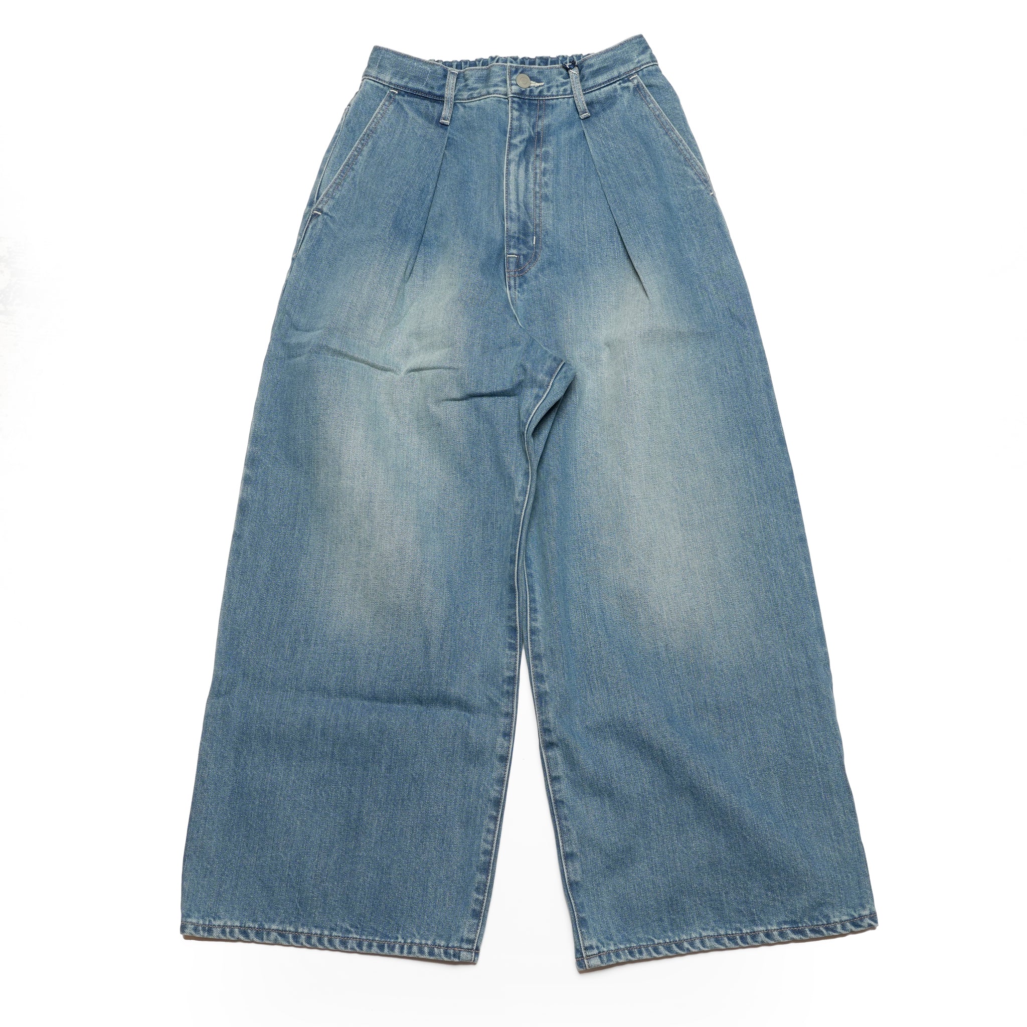 26919_Blue Summer | BLUE SUMMER BARREL MID WAIST DENIM JEANS | Color:Blue Summer【ONE TEASPOON_ワンティースプーン】【archive】