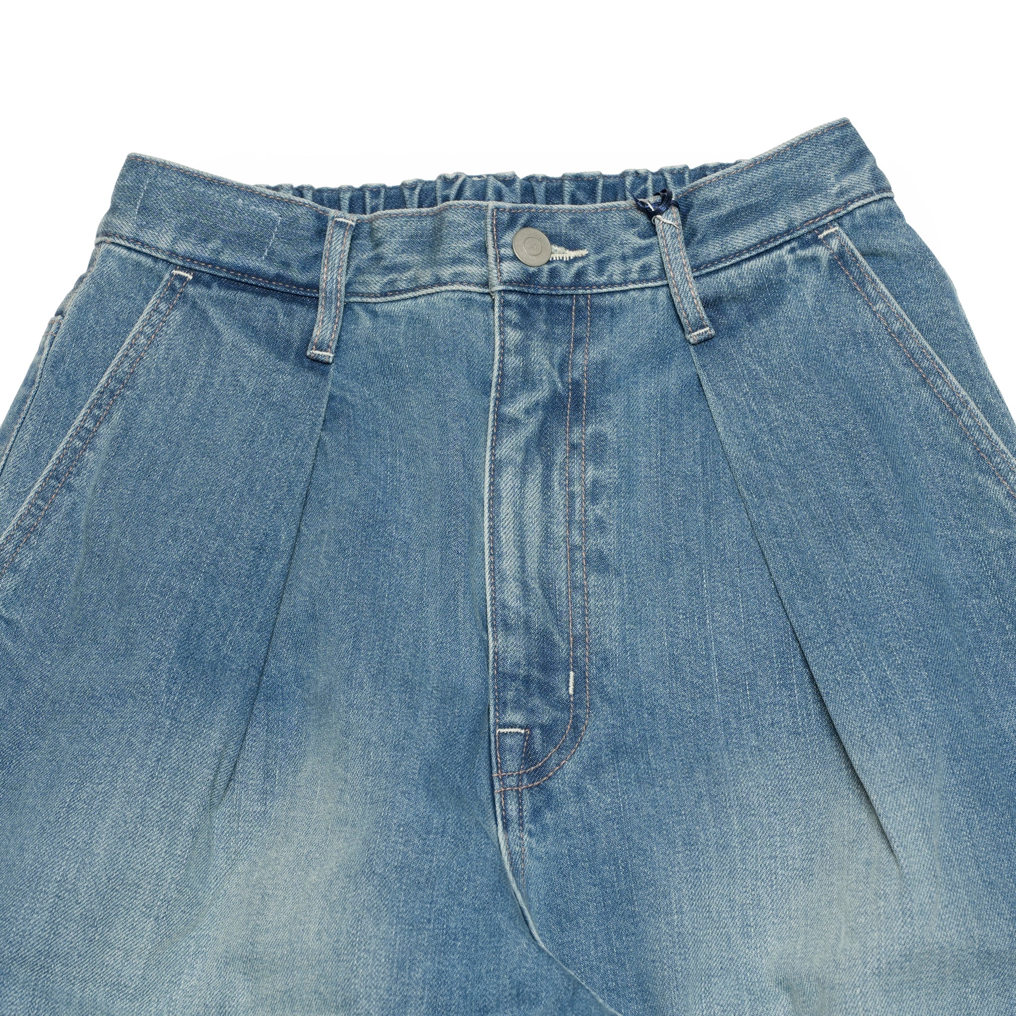 26919_Blue Summer | BLUE SUMMER BARREL MID WAIST DENIM JEANS | Color:Blue Summer【ONE TEASPOON_ワンティースプーン】【archive】