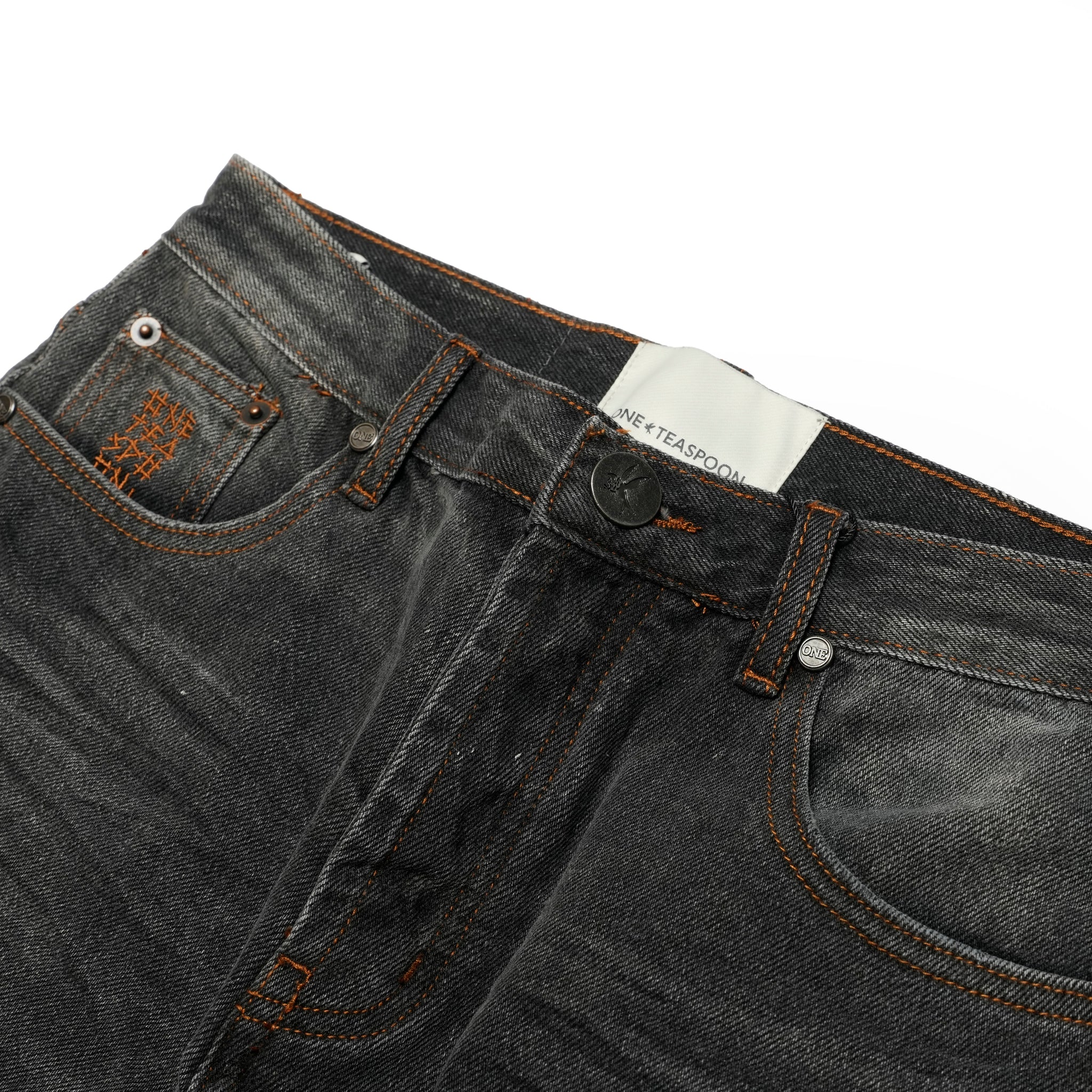 26873_Worn Black | WORN BLACK BANDIT LOW WAIST BOYFRIEND JEANS | Color:Worn Black【ONE TEASPOON_ワンティースプーン】