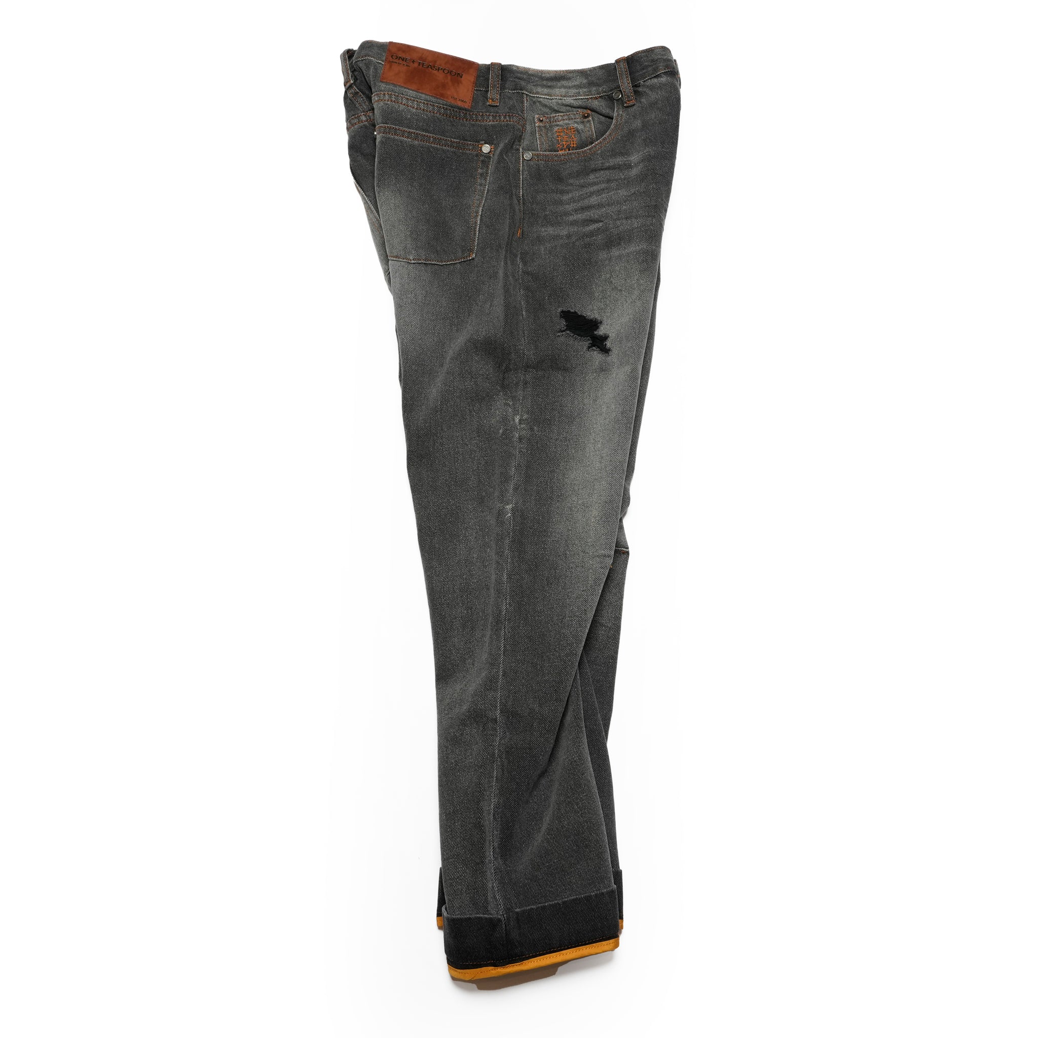 26873_Worn Black | WORN BLACK BANDIT LOW WAIST BOYFRIEND JEANS | Color:Worn Black【ONE TEASPOON_ワンティースプーン】