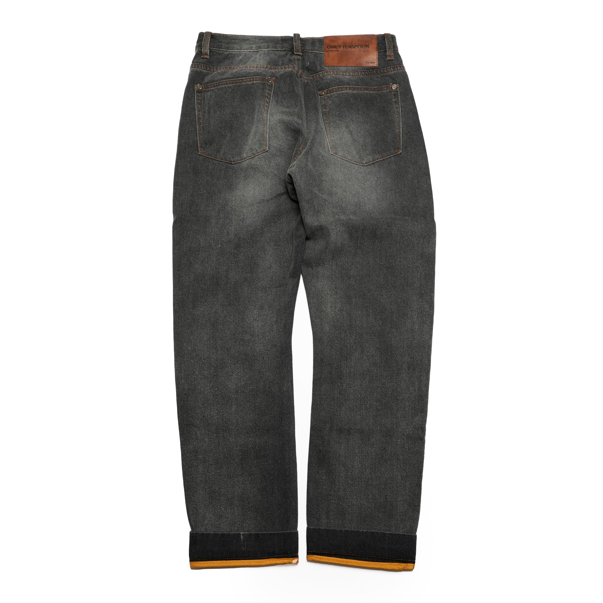 26873_Worn Black | WORN BLACK BANDIT LOW WAIST BOYFRIEND JEANS | Color:Worn Black【ONE TEASPOON_ワンティースプーン】