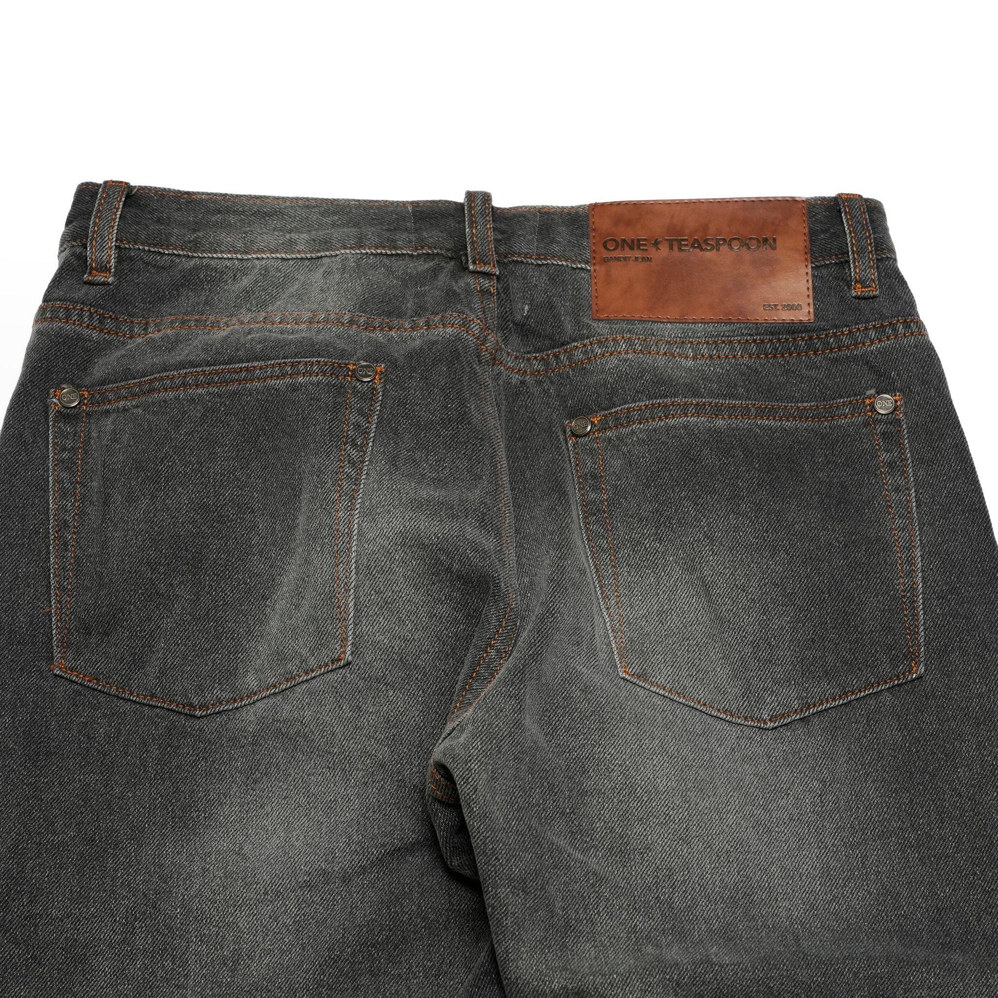 26873_Worn Black | WORN BLACK BANDIT LOW WAIST BOYFRIEND JEANS | Color:Worn Black【ONE TEASPOON_ワンティースプーン】