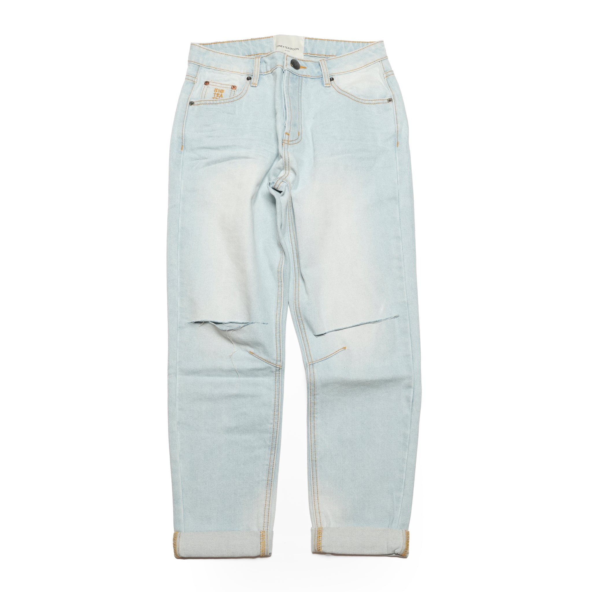 26877_Cyber Blue | CYBER BLUE SAINTS BOYFRIEND JEANS | Color:Cyber Blue【ONE TEASPOON_ワンティースプーン】