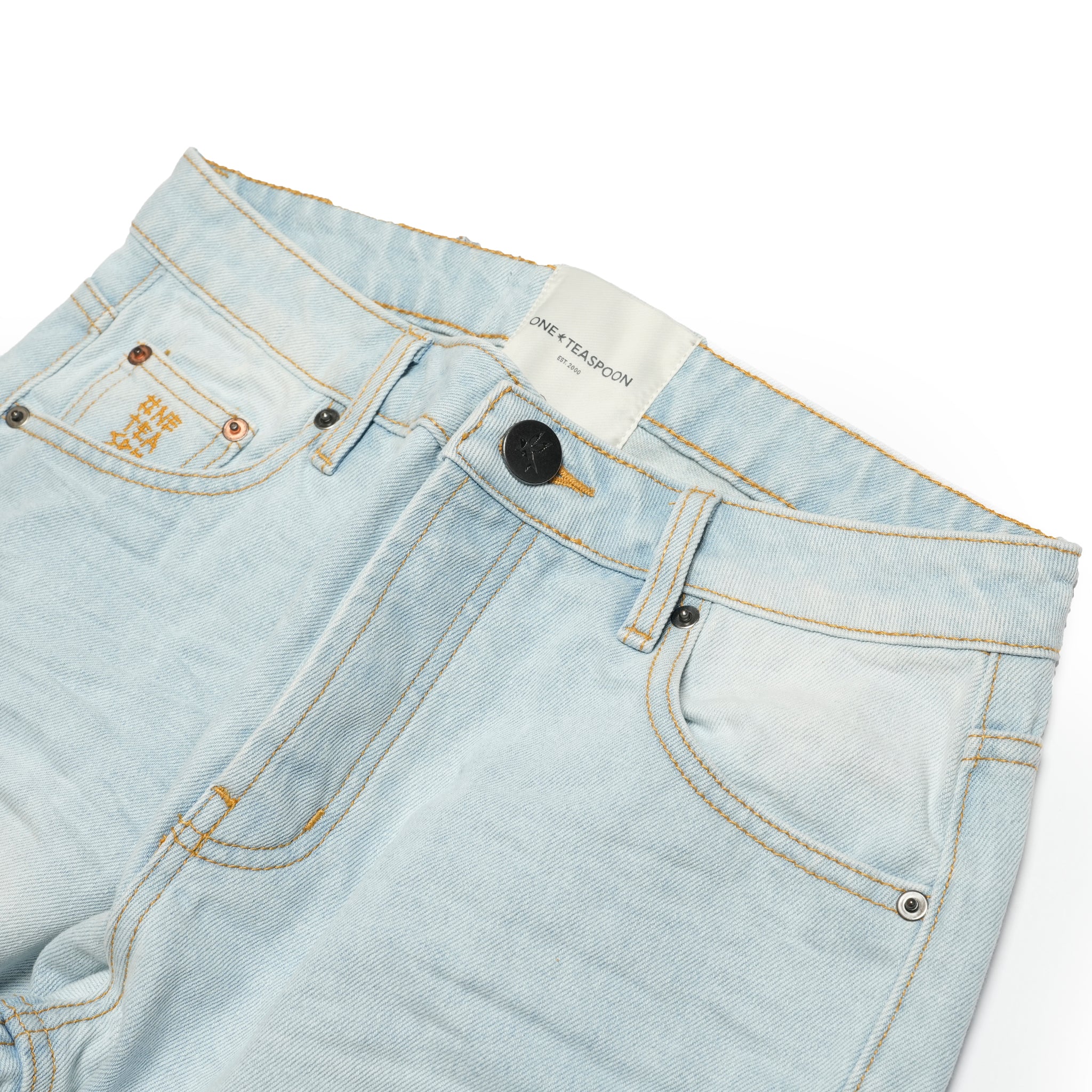 26877_Cyber Blue | CYBER BLUE SAINTS BOYFRIEND JEANS | Color:Cyber Blue【ONE TEASPOON_ワンティースプーン】