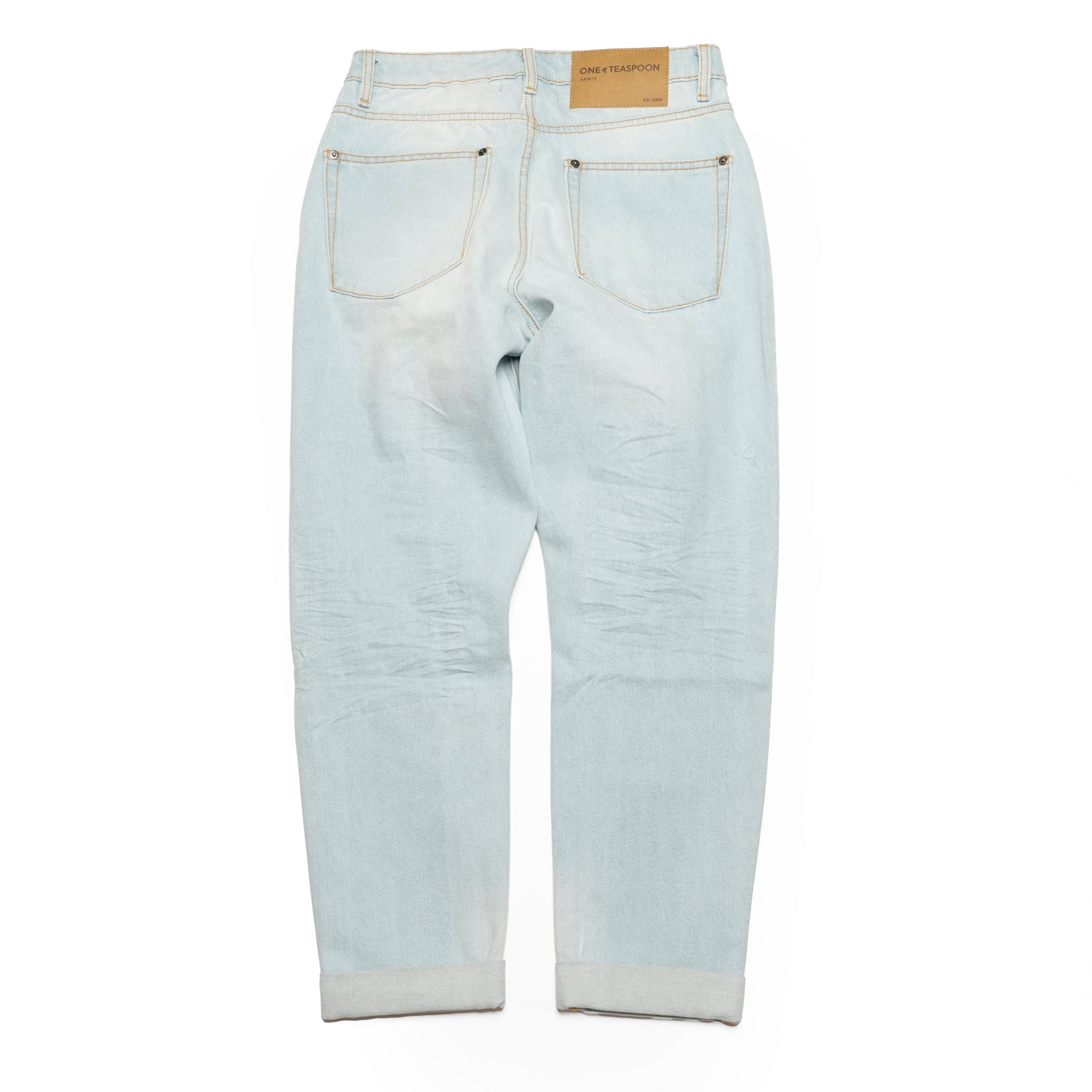 26877_Cyber Blue | CYBER BLUE SAINTS BOYFRIEND JEANS | Color:Cyber Blue【ONE TEASPOON_ワンティースプーン】