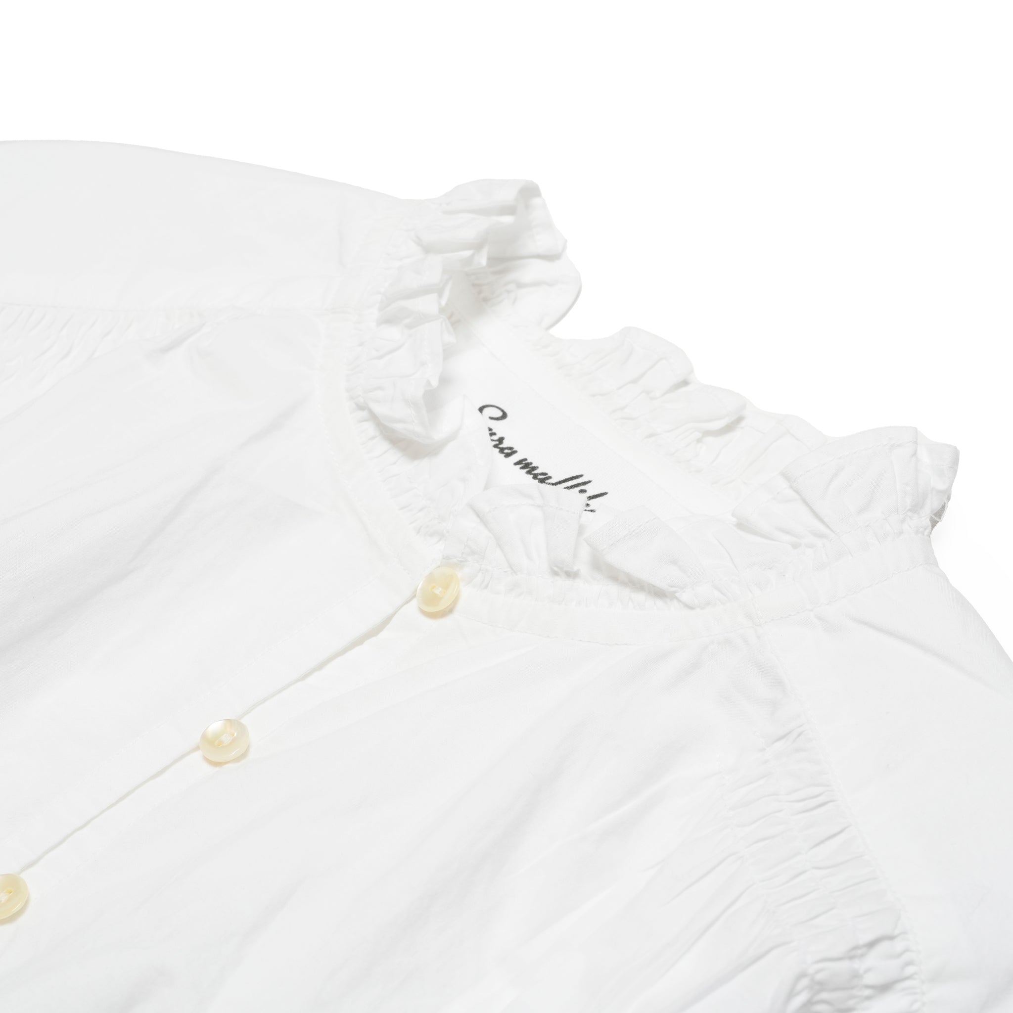020151SR4_White | COTTON VOLUME FRILL SHORT BLOUSE | Color:White【SARA MALLIKA_サラマリカ】