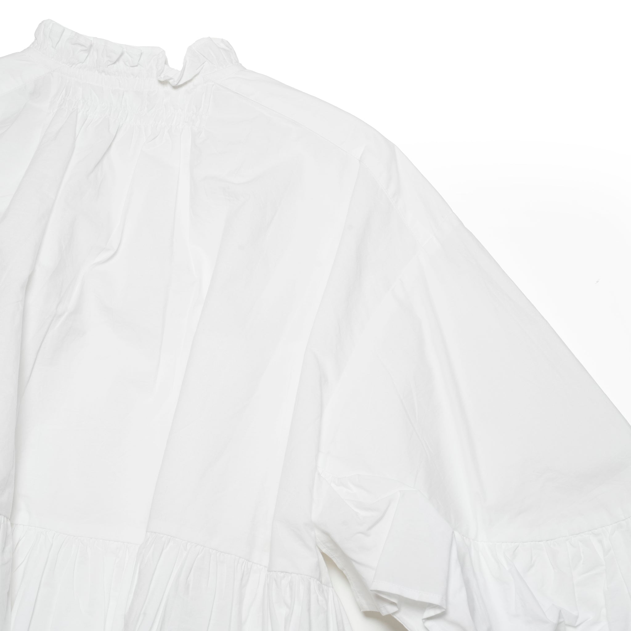 020151SR4_White | COTTON VOLUME FRILL SHORT BLOUSE | Color:White【SARA MALLIKA_サラマリカ】