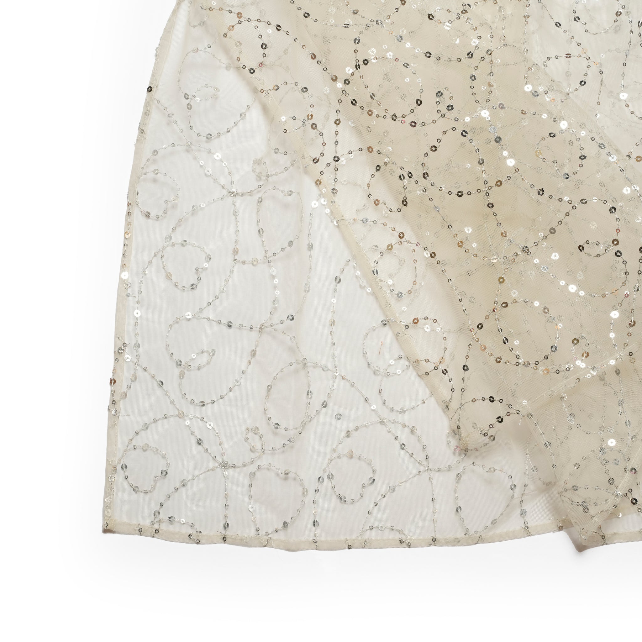 020551SN3_Ecru | SHINY SEQUIN EMBROIDERY CAMI DRESS | Color:Ecru【SARA MALLIKA_サラマリカ】【archive】