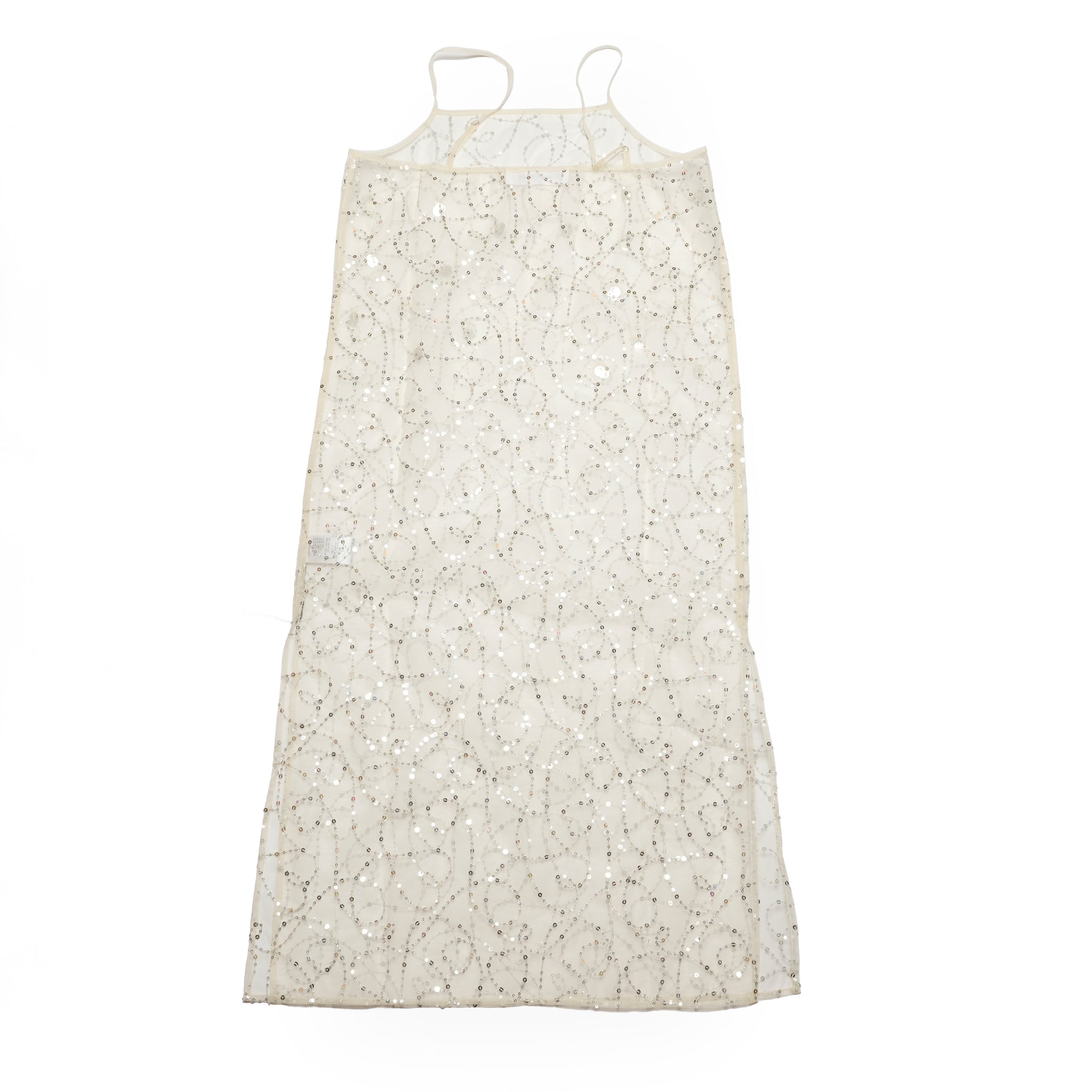 020551SN3_Ecru | SHINY SEQUIN EMBROIDERY CAMI DRESS | Color:Ecru【SARA MALLIKA_サラマリカ】【archive】