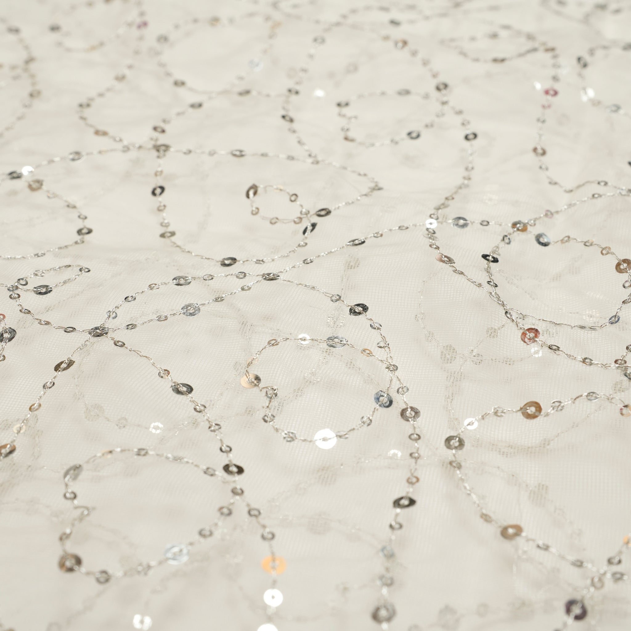 020551SN3_Ecru | SHINY SEQUIN EMBROIDERY CAMI DRESS | Color:Ecru【SARA MALLIKA_サラマリカ】【archive】
