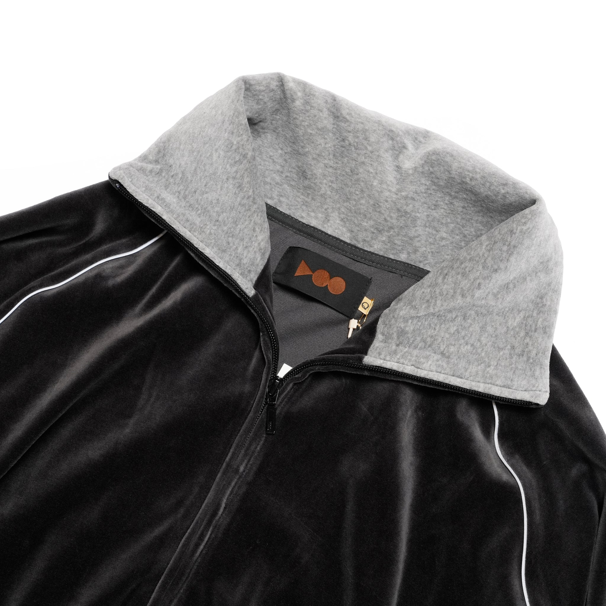 VELOUR TRACK JACKET | Color_Charcoal | No_voo-1242_charcoal【VOO_ヴォー】