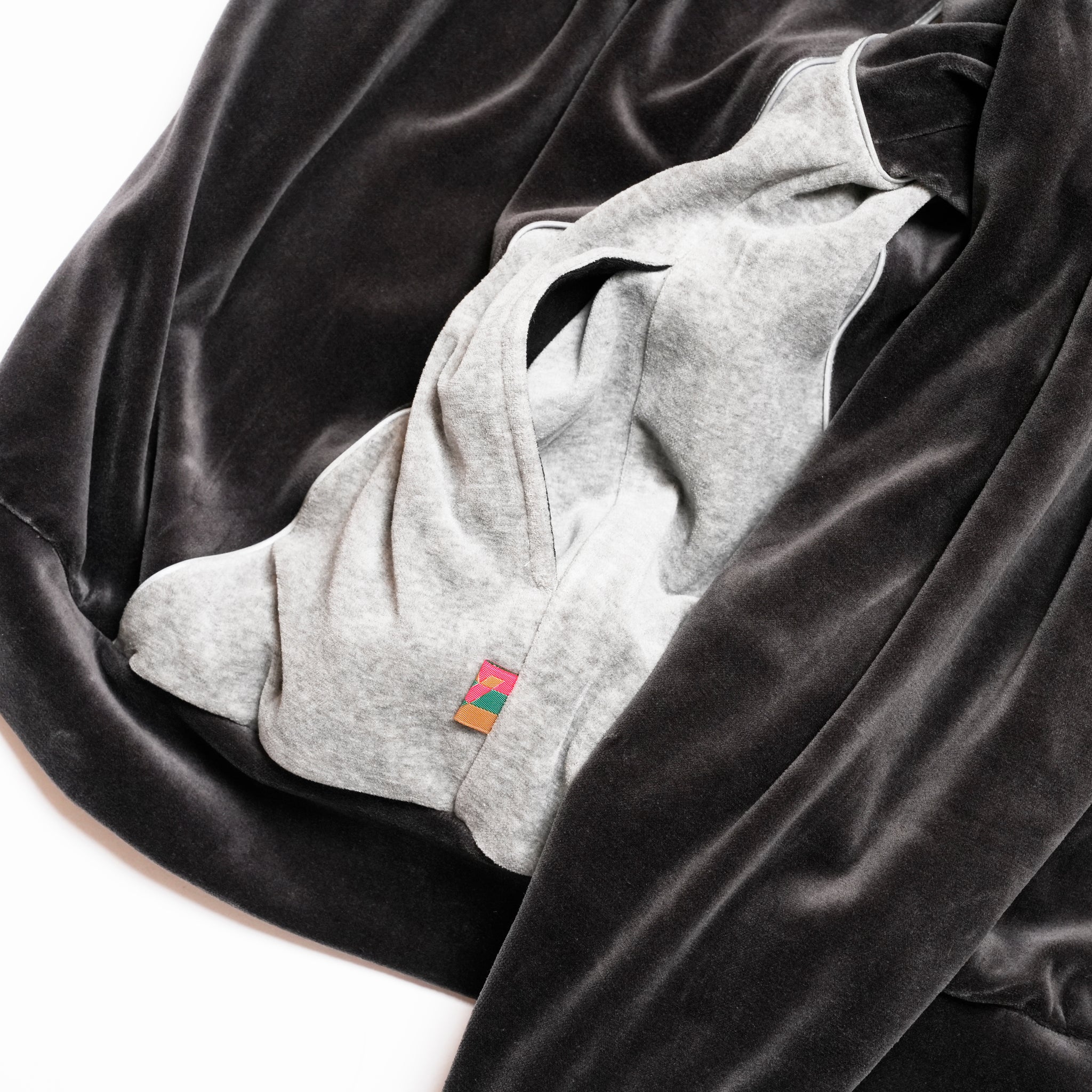 VELOUR TRACK JACKET | Color_Charcoal | No_voo-1242_charcoal【VOO_ヴォー】