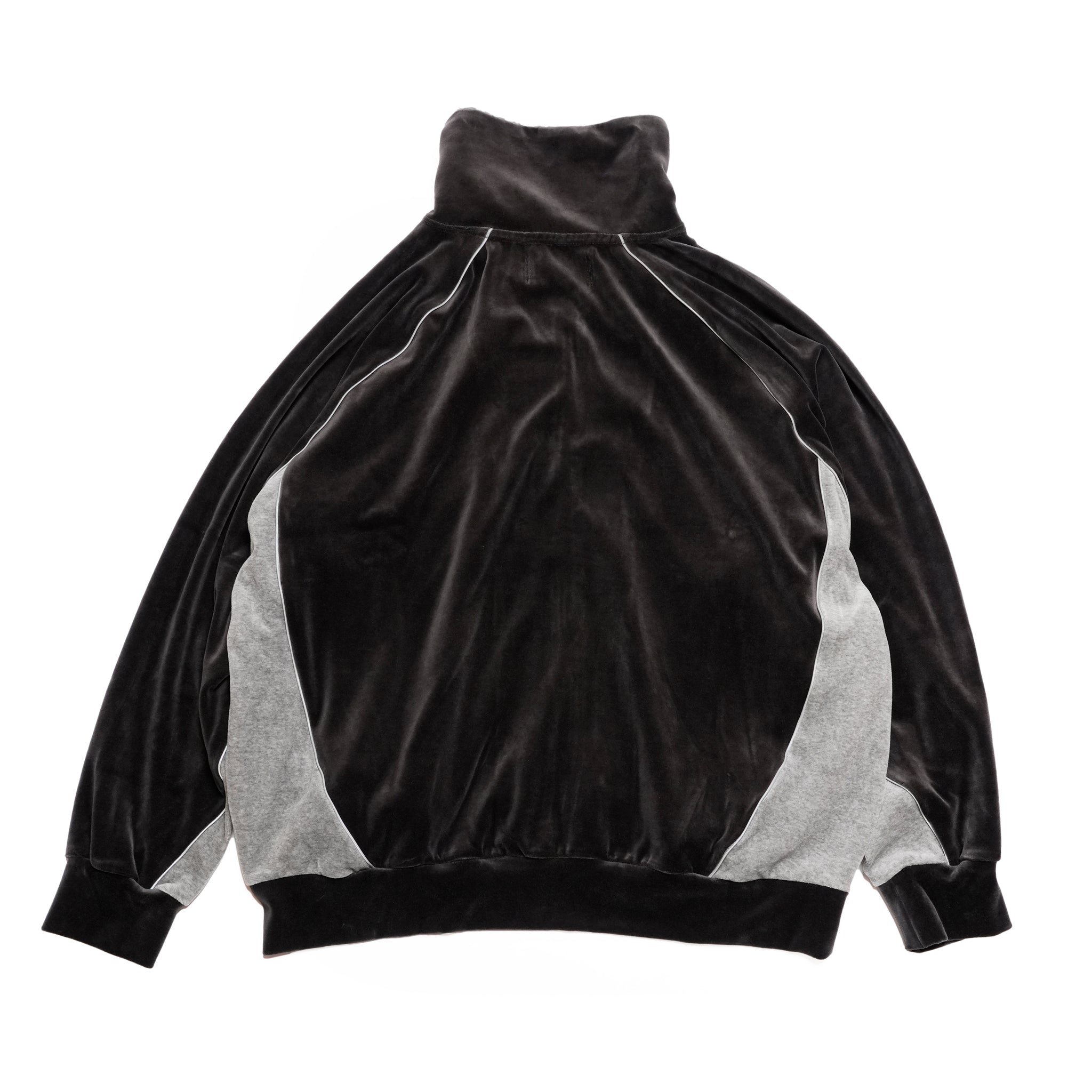 VELOUR TRACK JACKET | Color_Charcoal | No_voo-1242_charcoal【VOO_ヴォー】