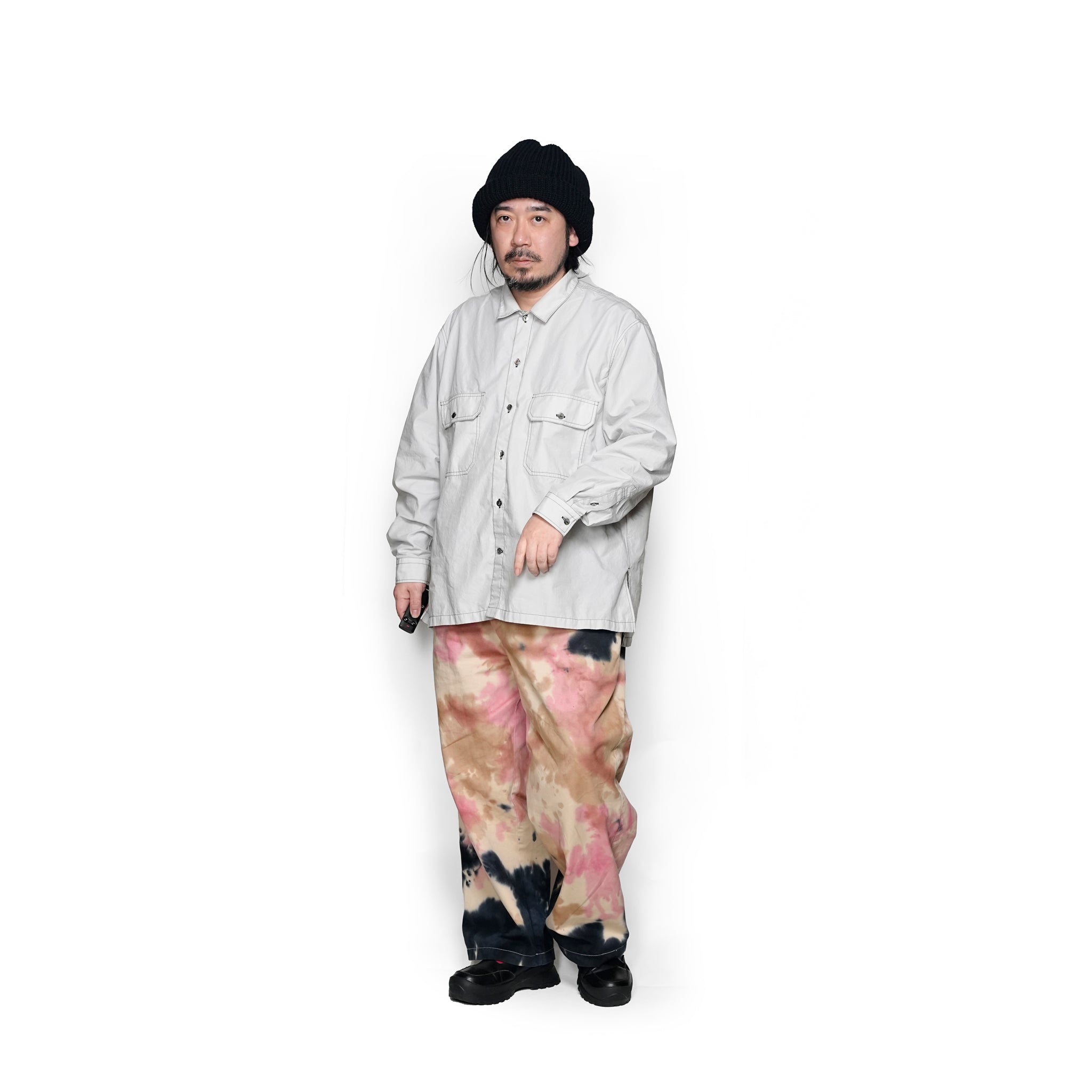 WP-02_Gray | W POCKET SHIRT-NATURAL WASHER | Color:Gray【CATTA SHIRTS_カッタ シャツ】