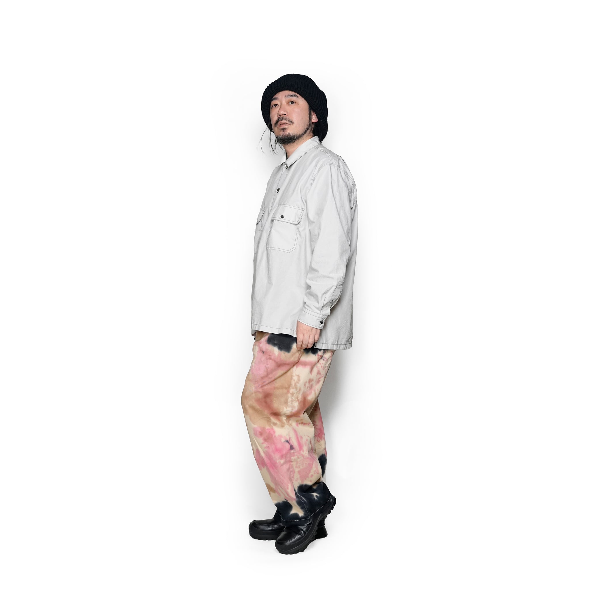 WP-02_Gray | W POCKET SHIRT-NATURAL WASHER | Color:Gray【CATTA SHIRTS_カッタ シャツ】